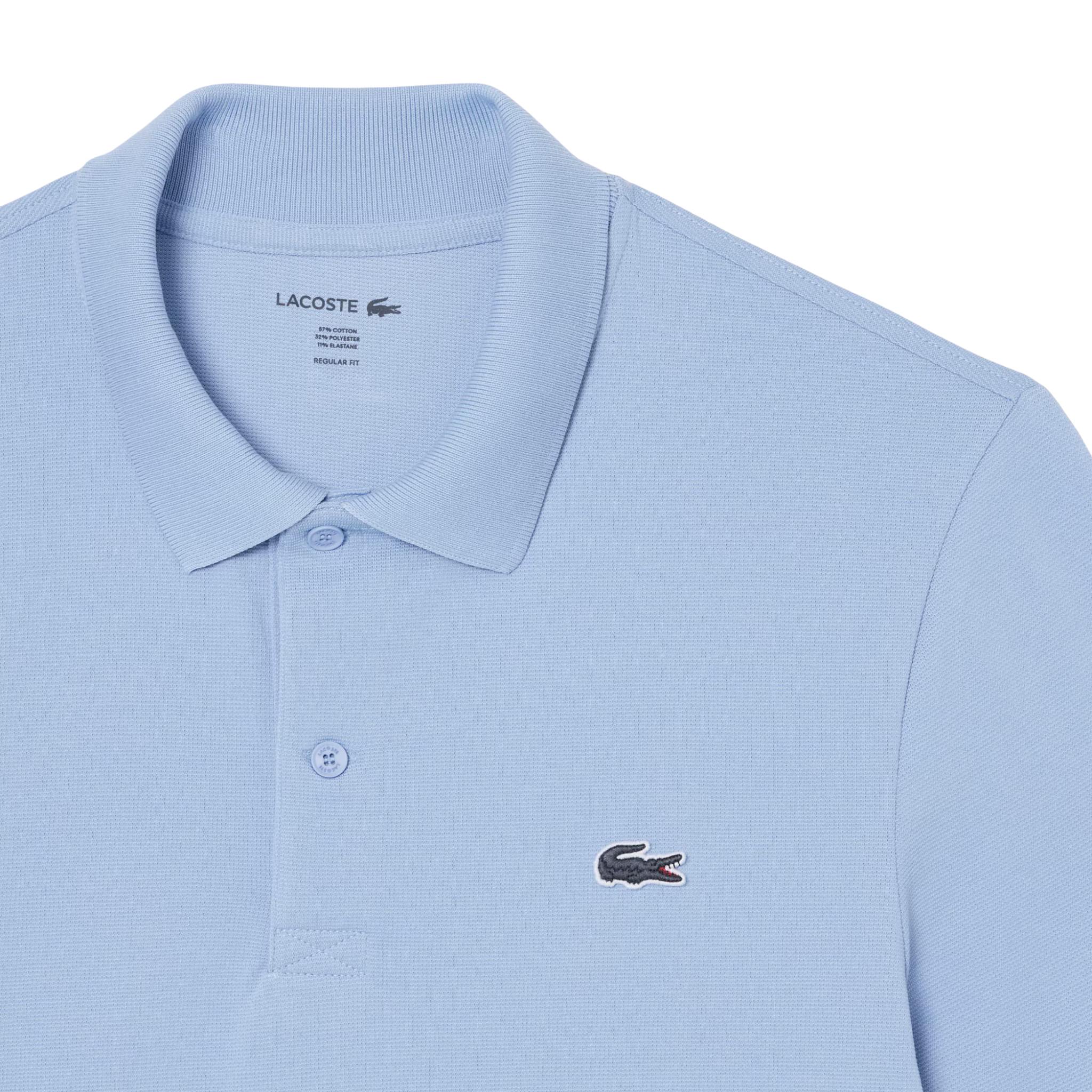 Mens Lacoste Light Blue Cotton Blend Regular Fit S/s Polo