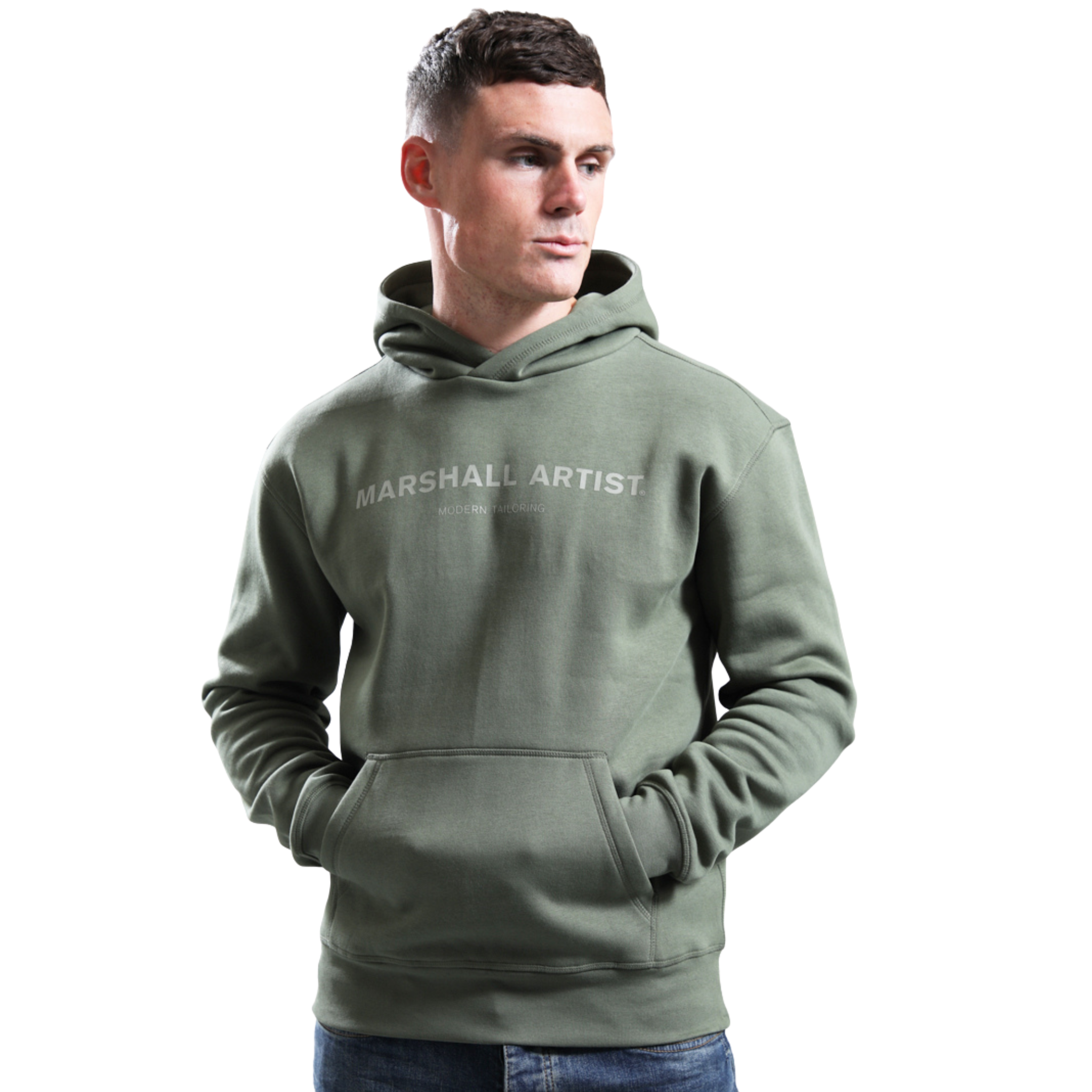 Mens Marshall Artist Moss Stampa Logo Hoodie