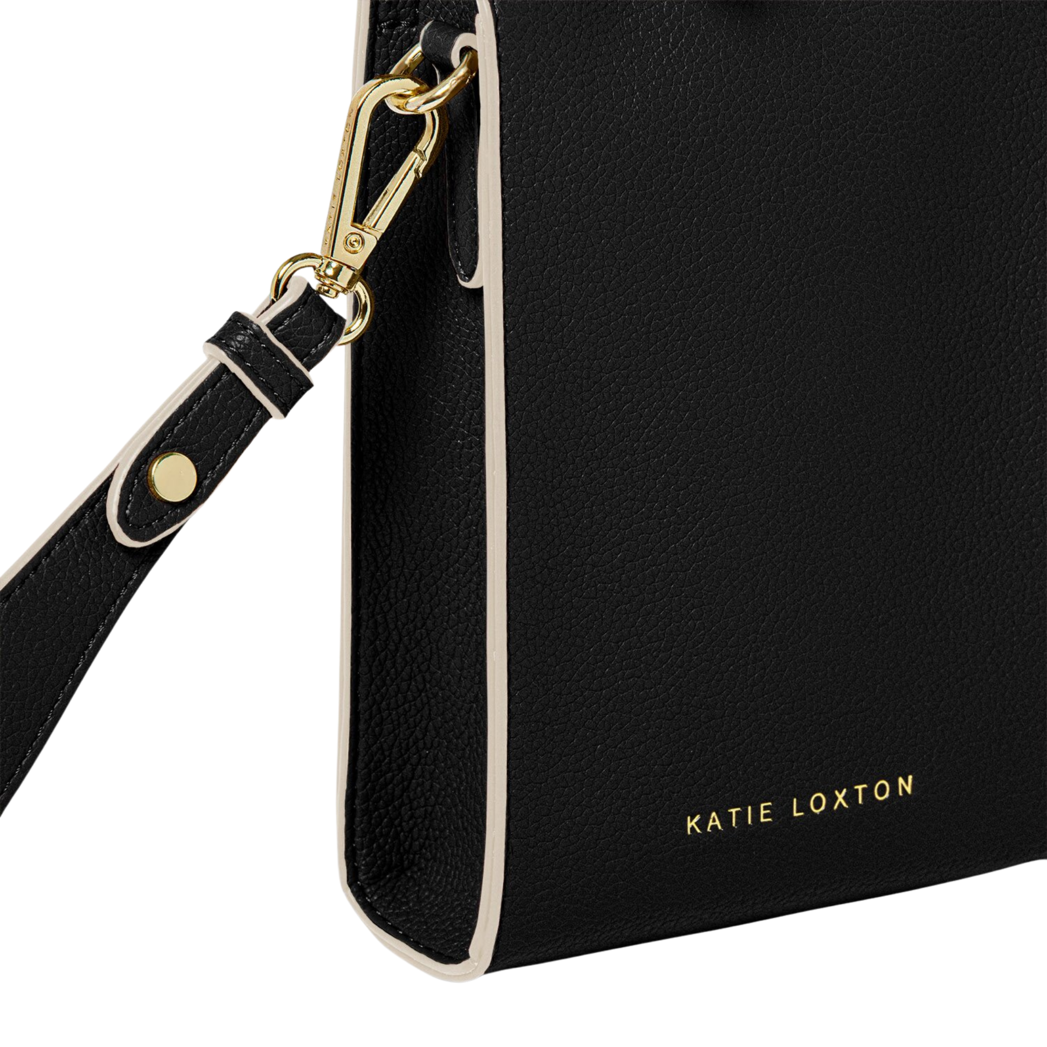Womens Katie Loxton Black/Light Sand Lana Slim Crossbody