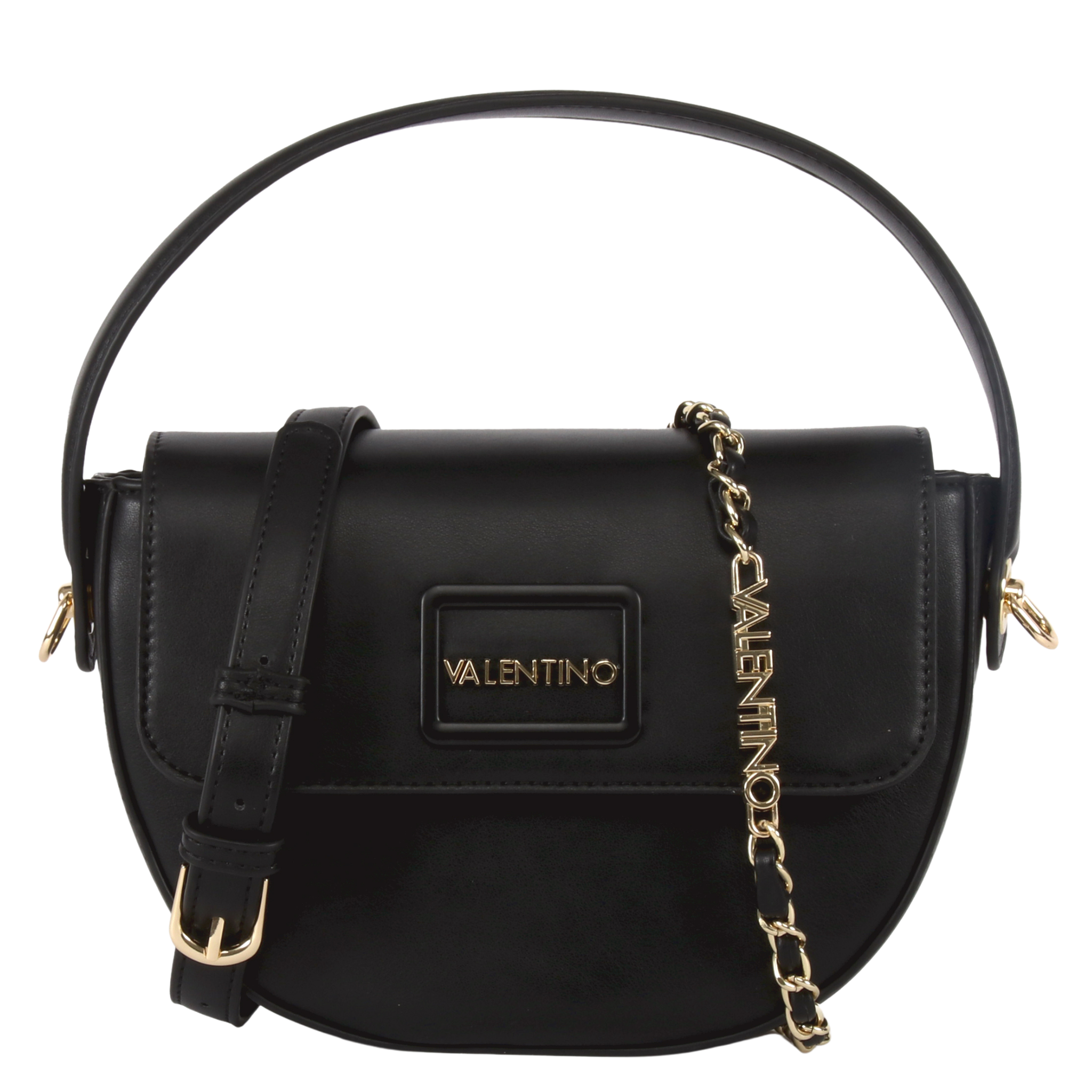 Womens Valentino Black Wannabe RE Small Flap Crossbody Bag