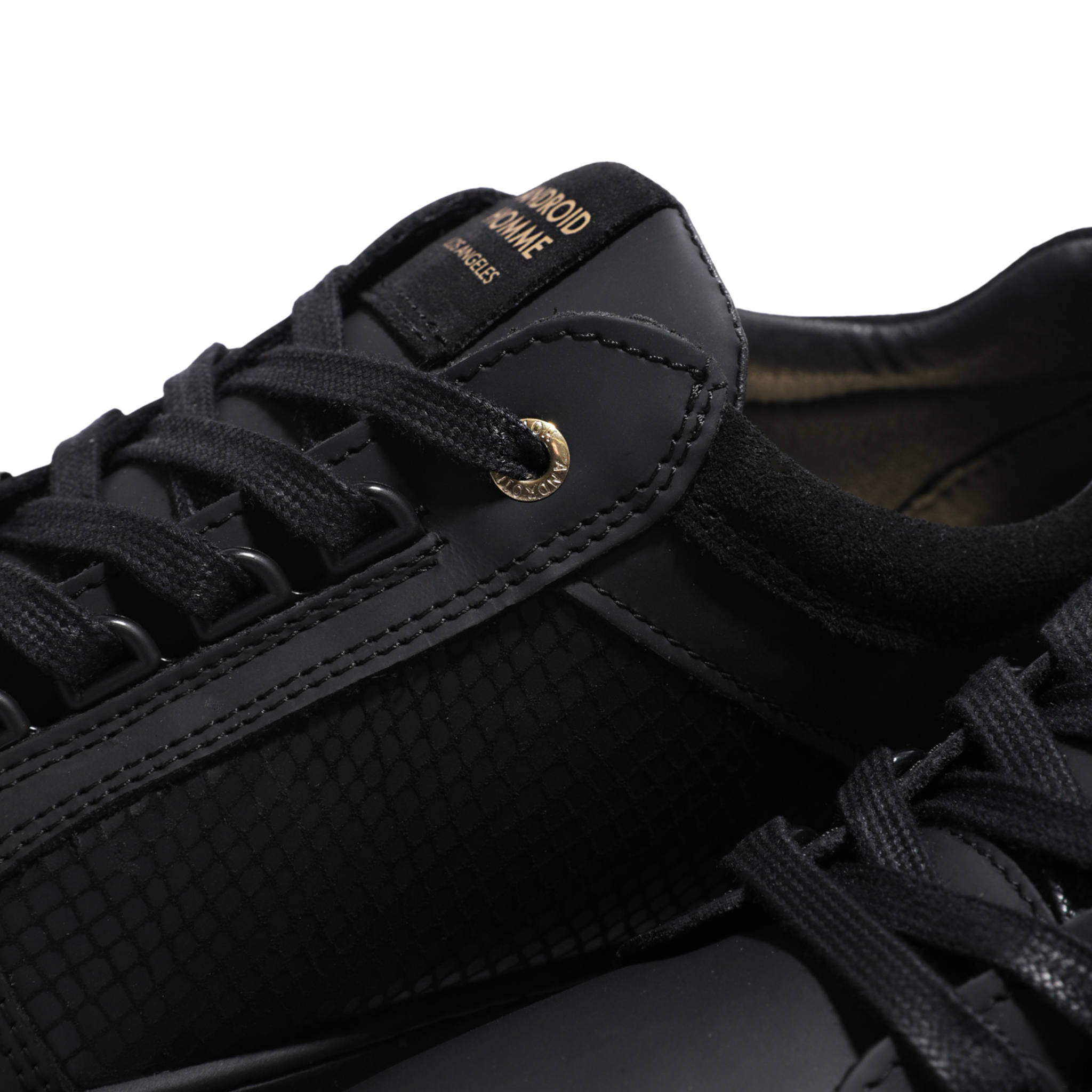 Mens Android Homme Black Venice Rubberised Stealth Cobra Trainers