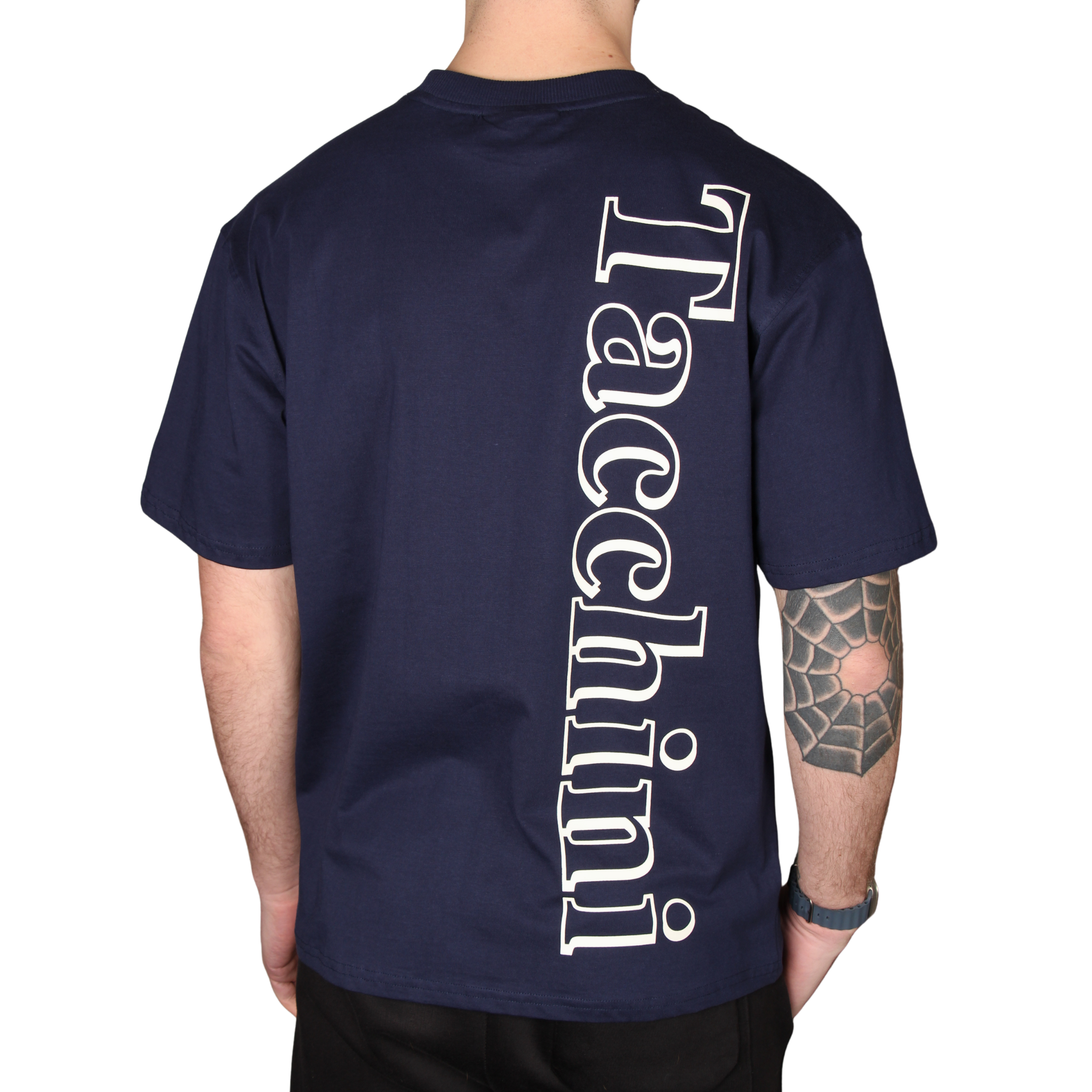 Mens Sergio Tacchini Maritime Blue Furato Graphic S/s T Shirt