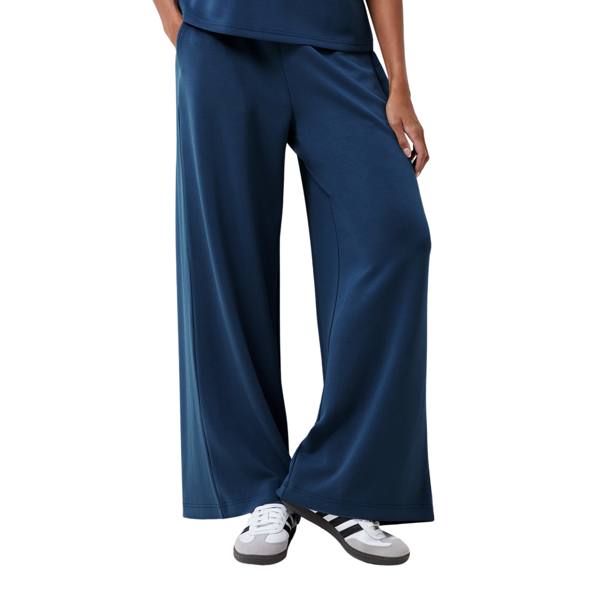 Womens French Connection Midnight Blue Wren Wide Leg Trousers