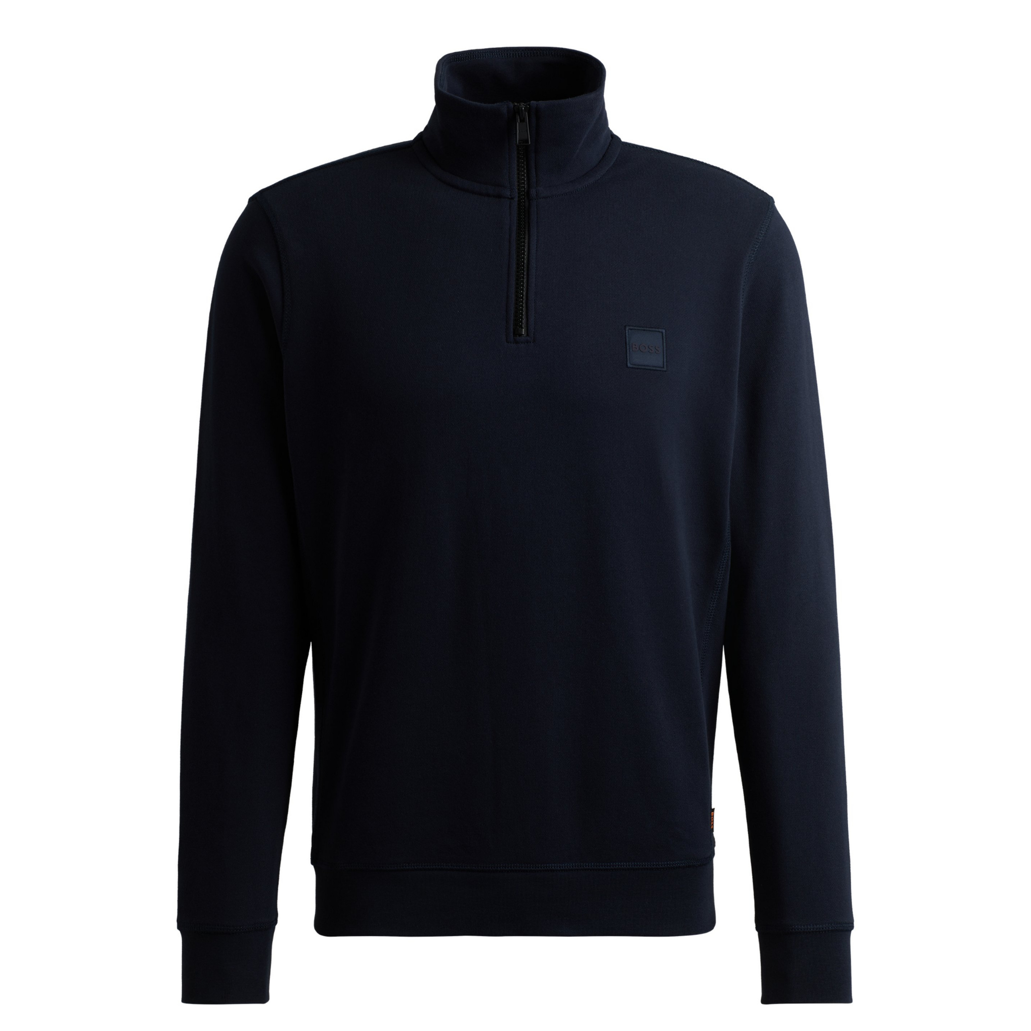 Mens BOSS Dark Blue Zetrust Half Zip Sweatshirt