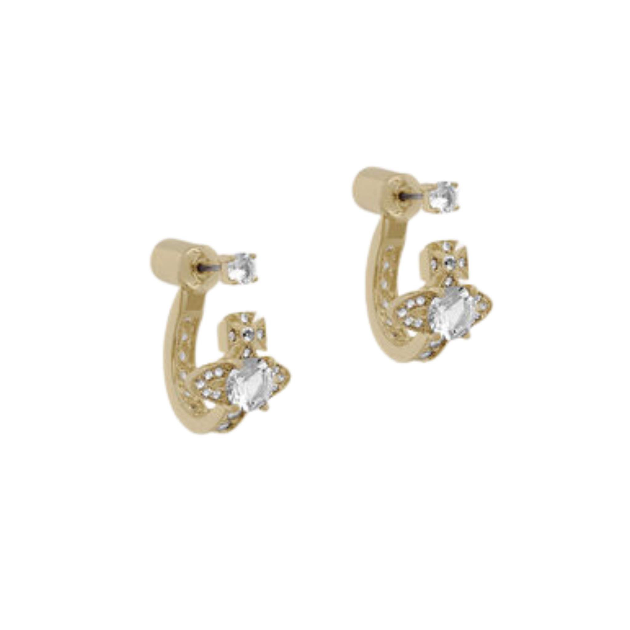Vivienne Westwood Gold/White CZ Maitena Earrings