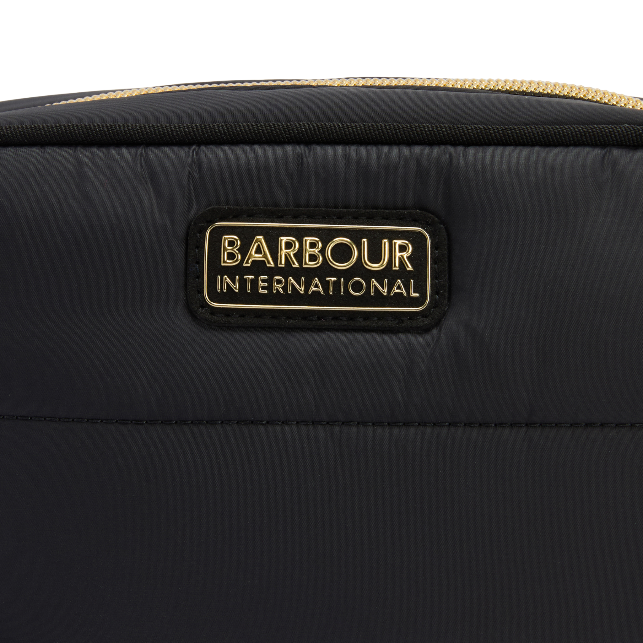 Womens Barbour International Black Monaco Quilt Crossbody Bag