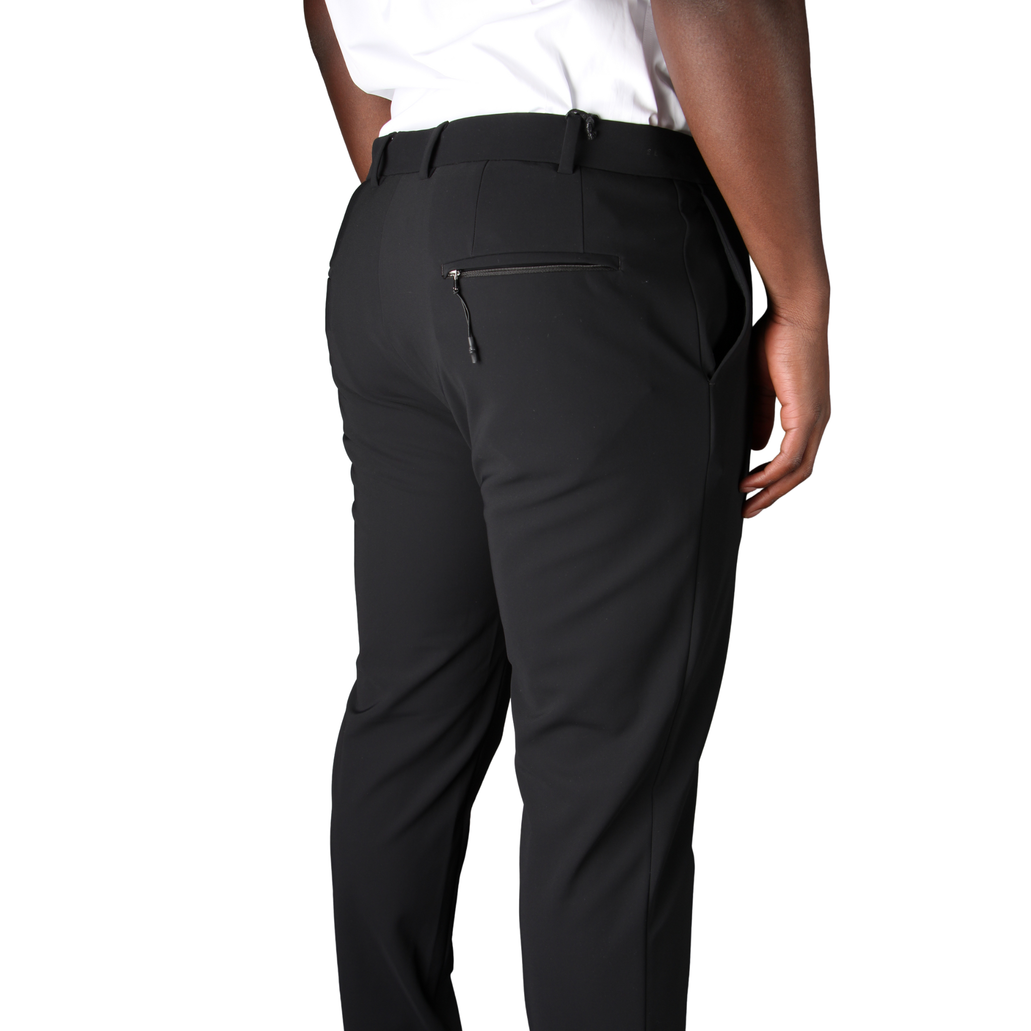 Mens SEINSE Black Tech Smart Trousers