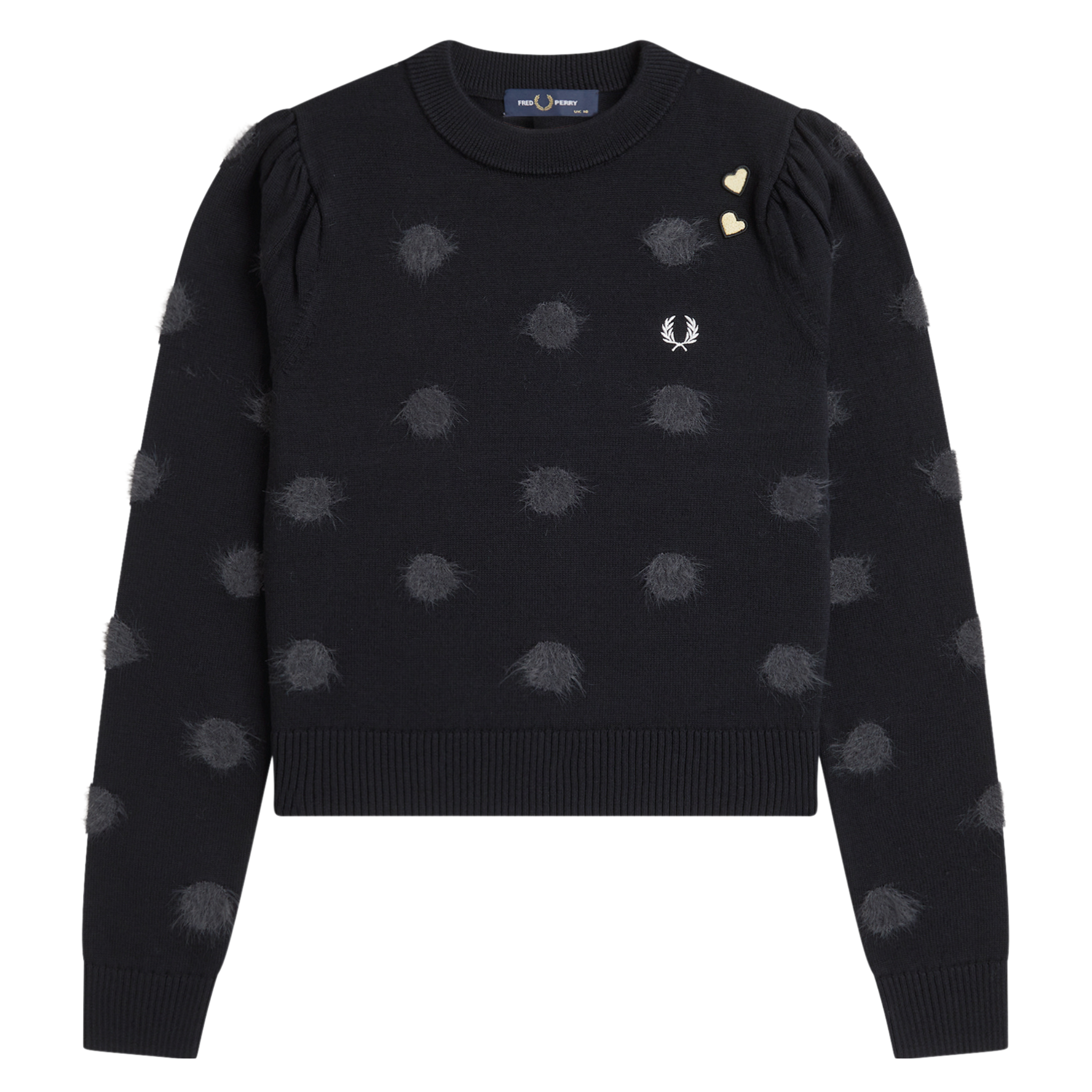 Womens Fred Perry x AW Black Polka Dot Jumper