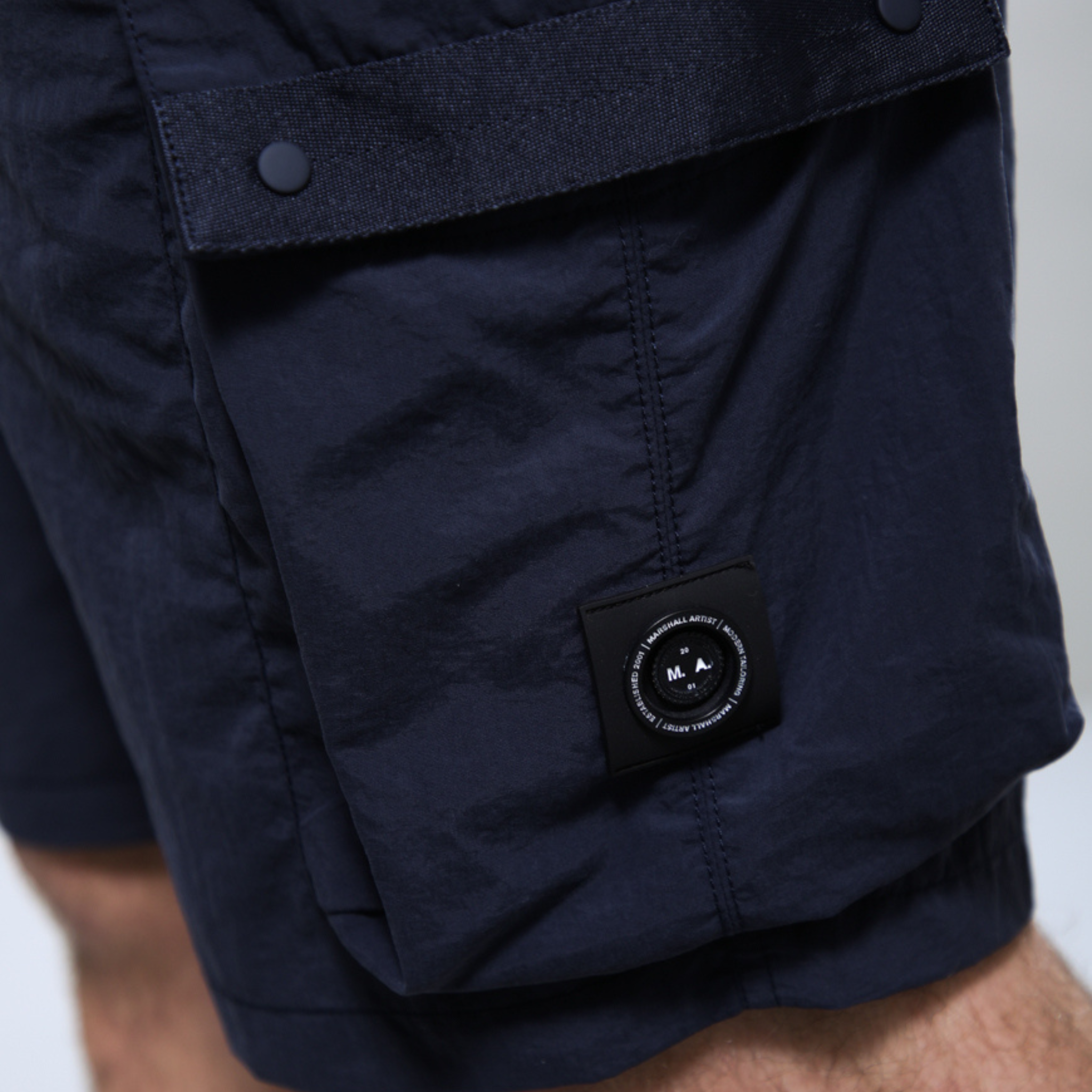 Mens Marshall Artist Navy Woodvale Cargo Shorts
