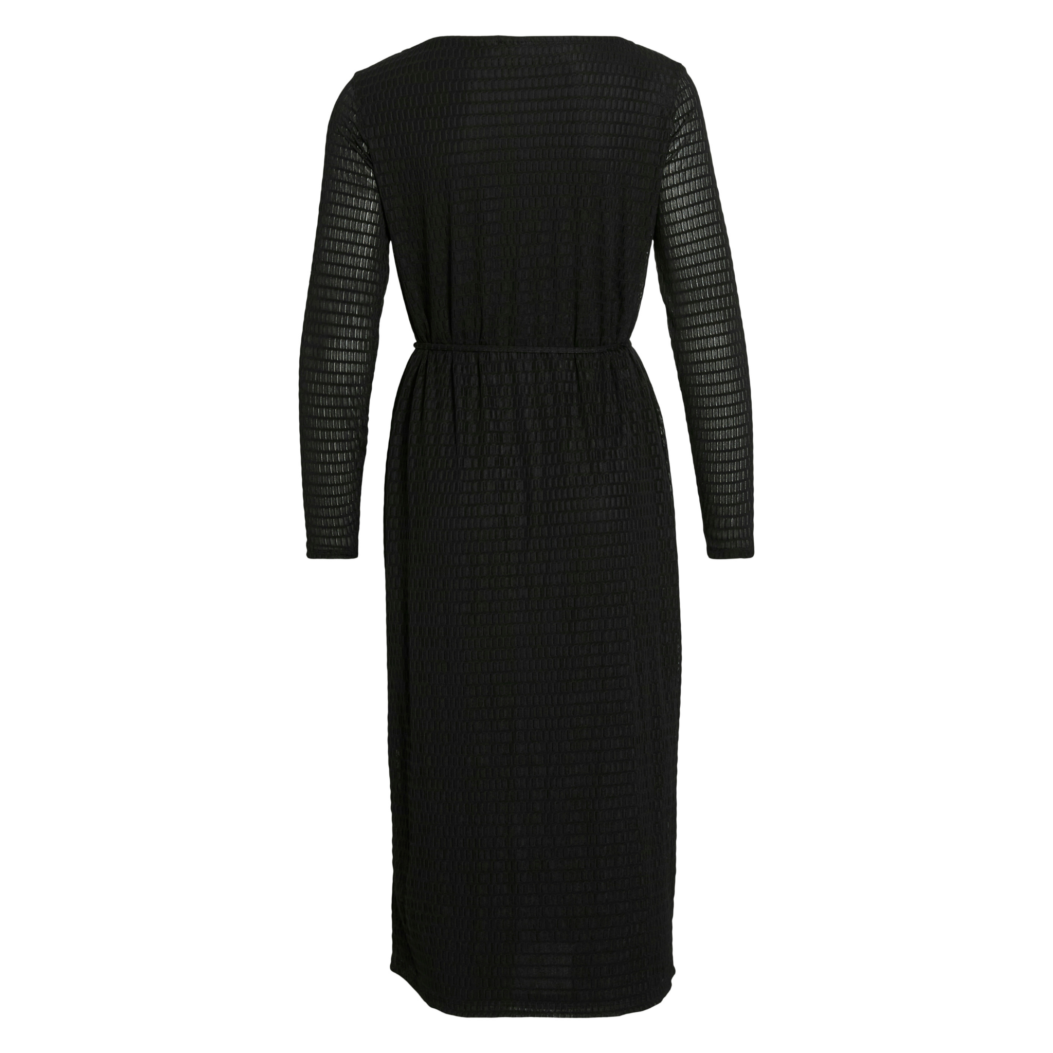 Womens Vila Black Beauty Vilarine Boat Neck Midi Dress