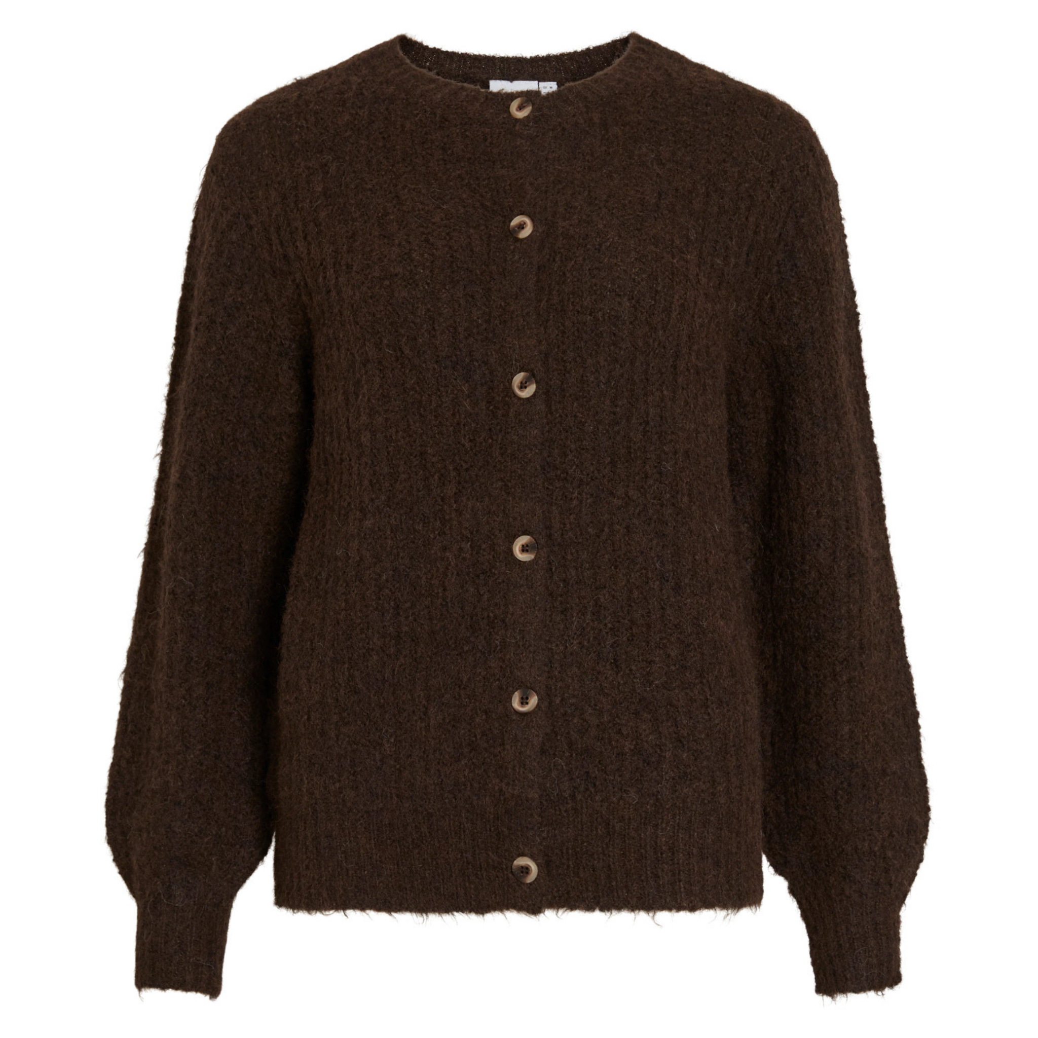 Womens Vila Coffee Bean Vilampe Knit Cardigan