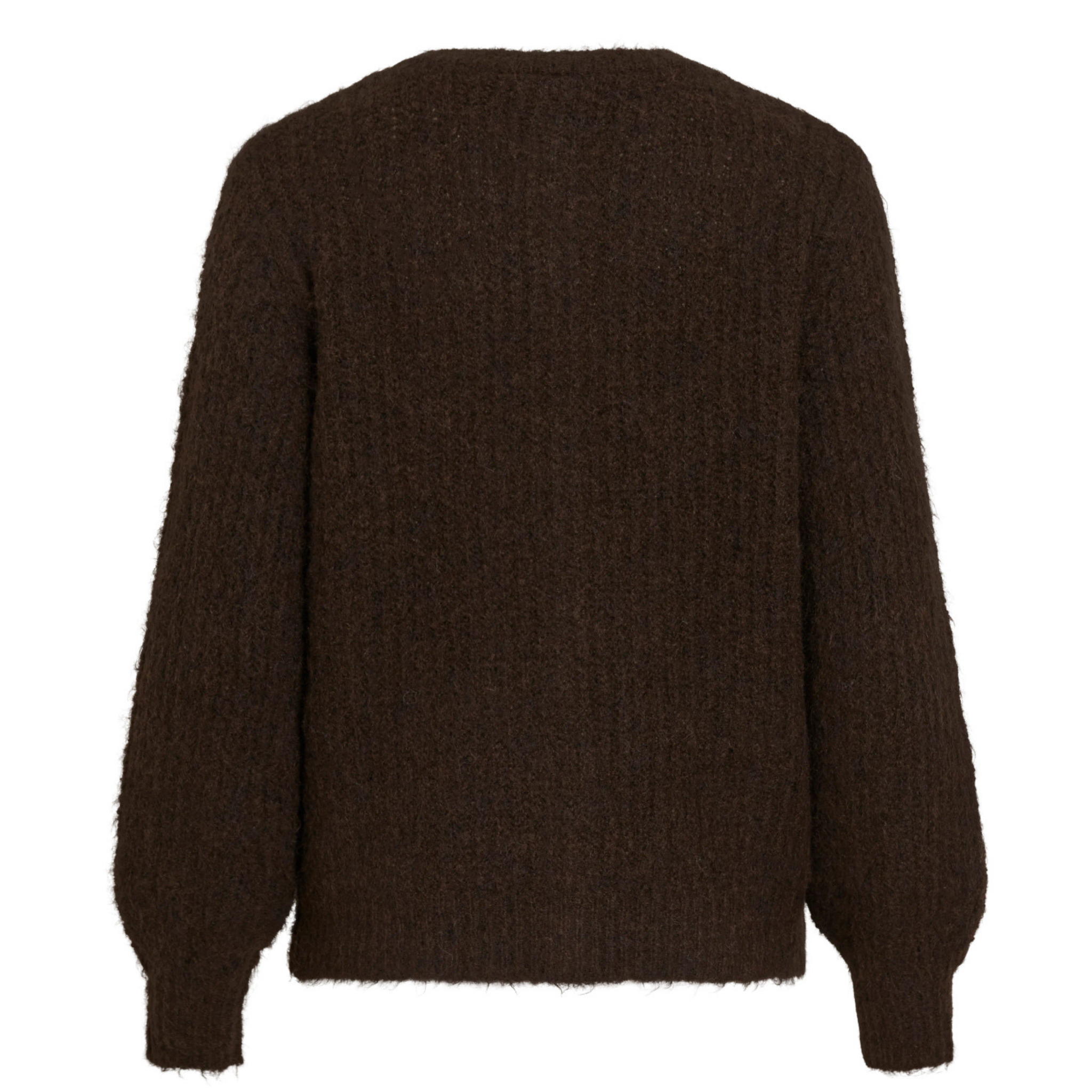 Womens Vila Coffee Bean Vilampe Knit Cardigan