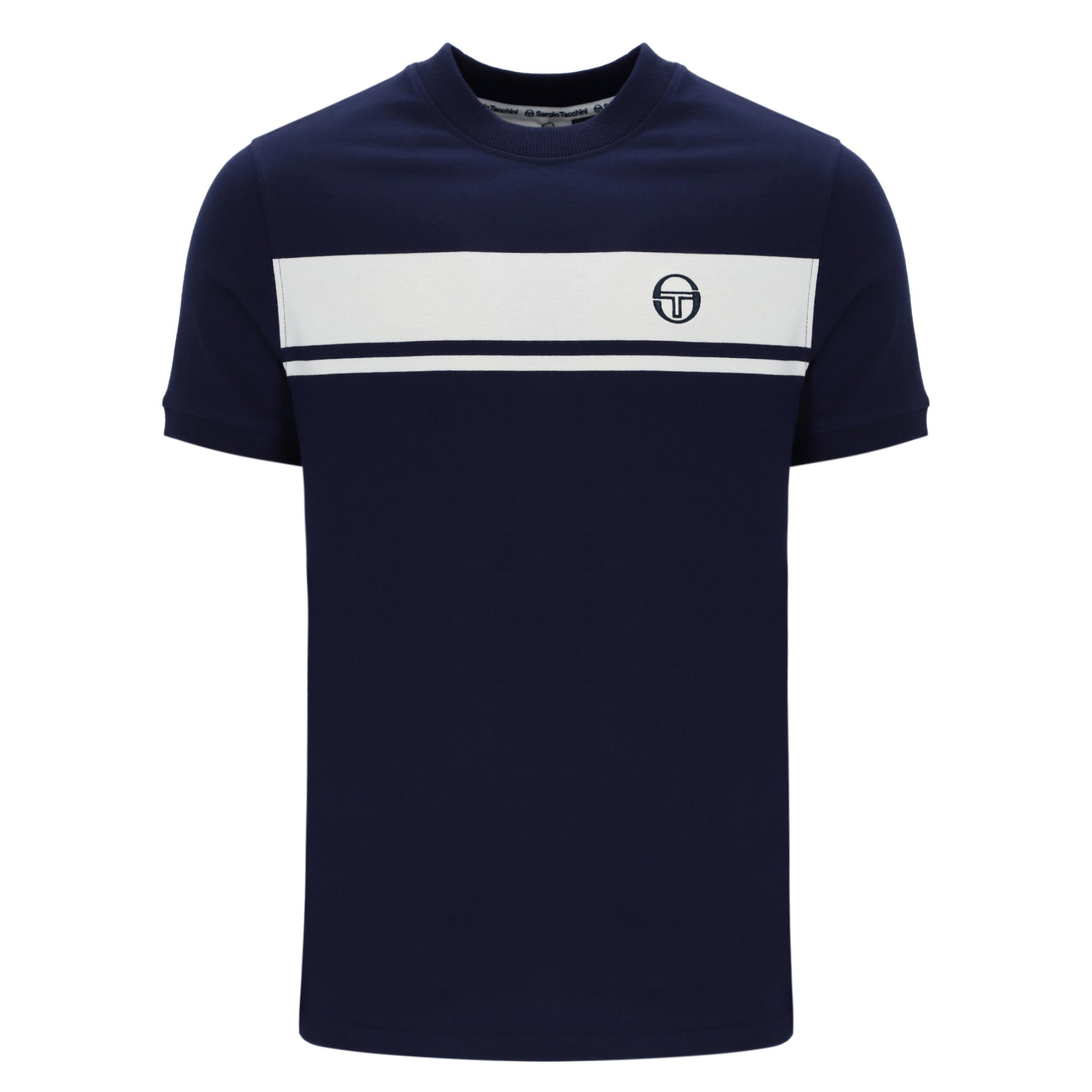 Mens Sergio Tacchini Navy/White Master S/s T Shirt