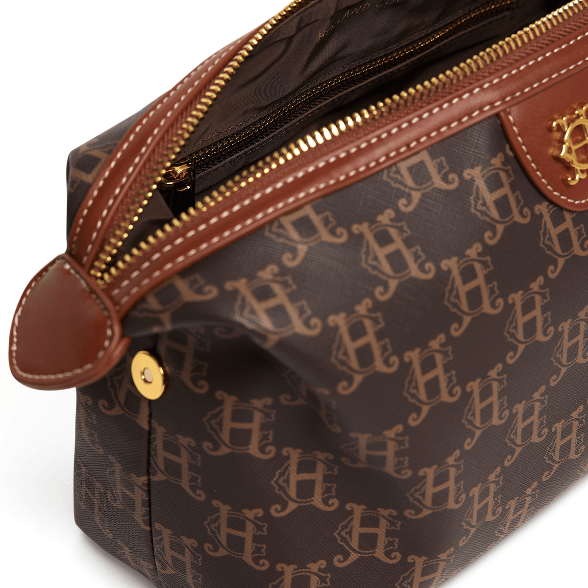 Womens Holland Cooper Tan Monogram Wash Bag