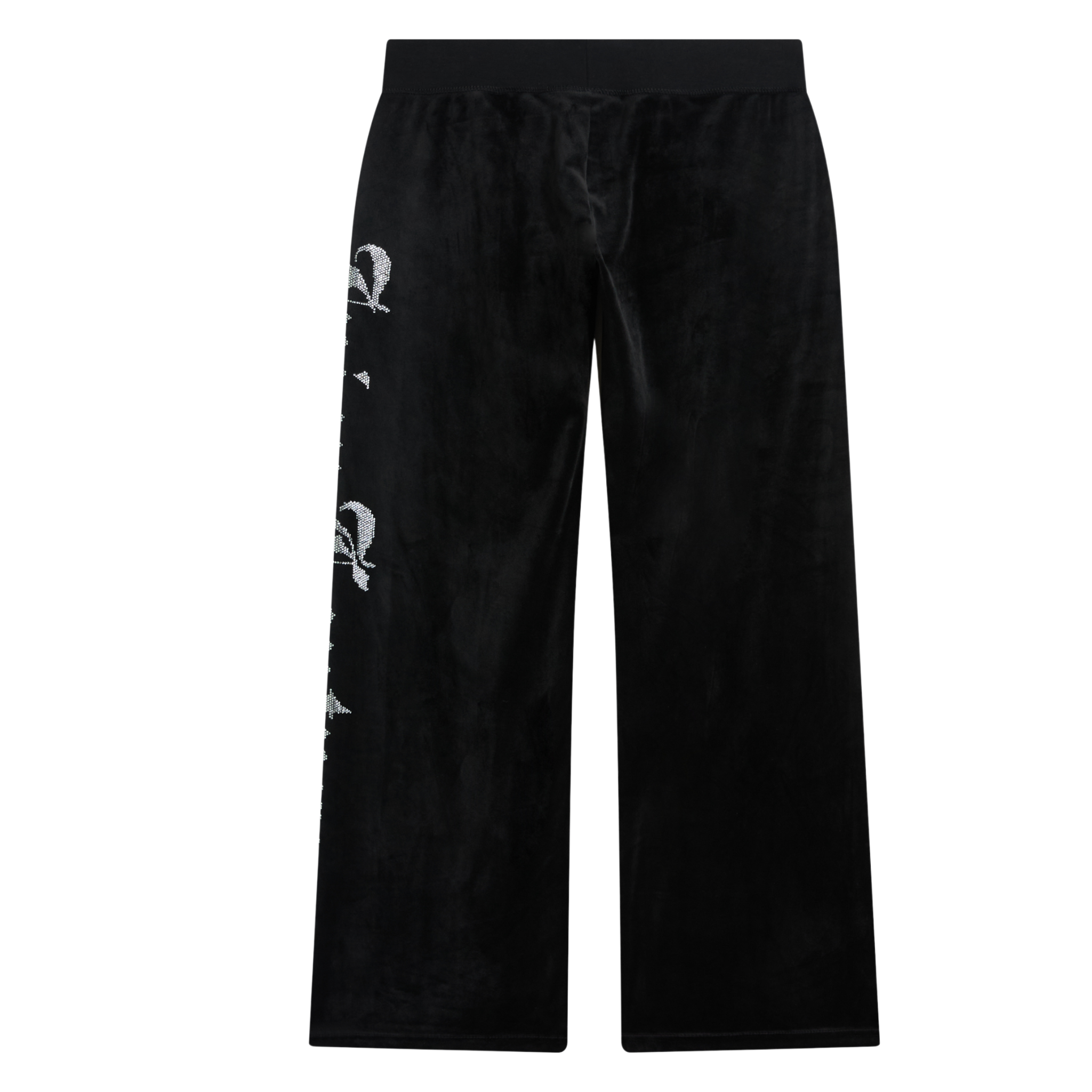 Womens Juicy Couture Black Old Gothic Straight Pants