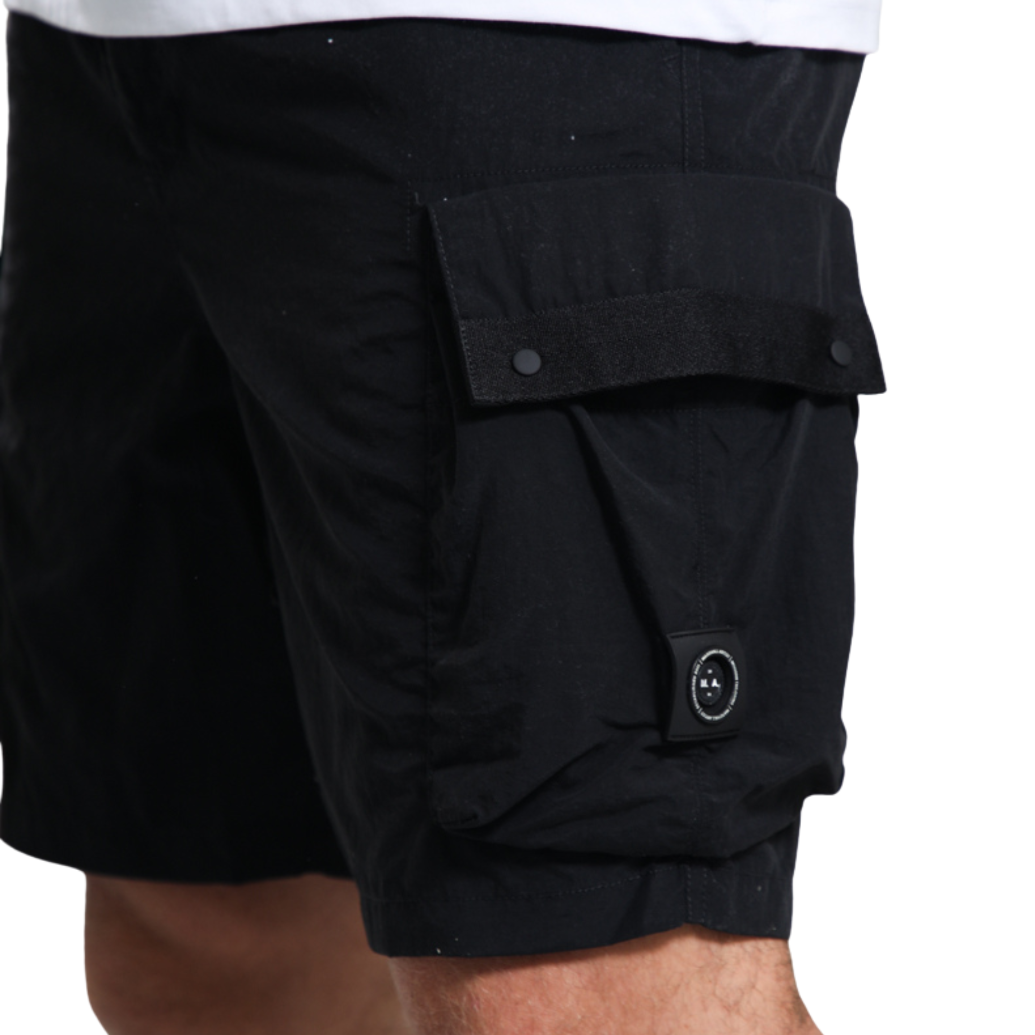 Mens Marshall Artist Black Woodvale Cargo Shorts