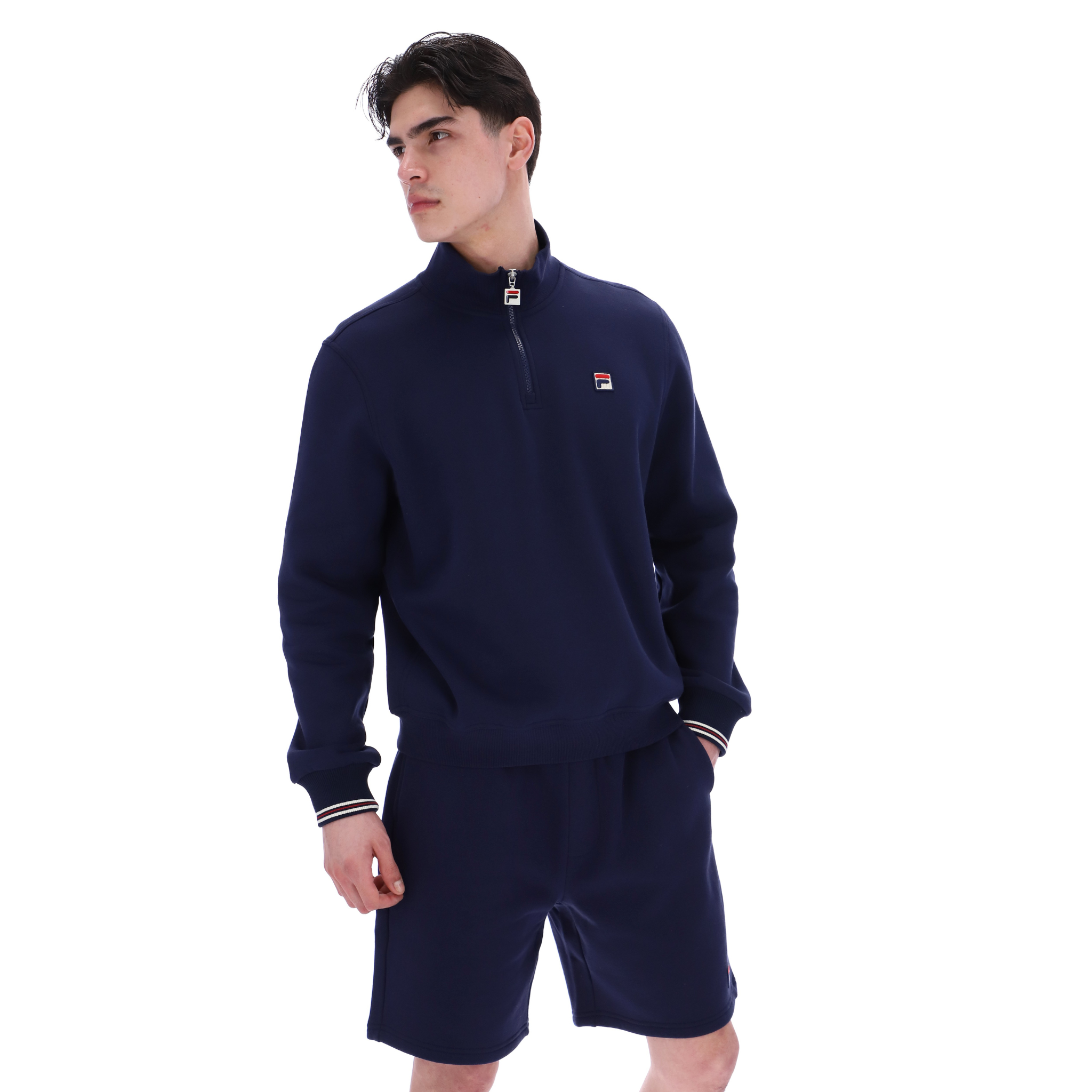 Mens Fila Navy Ramy 3 Fbox 1/4 Zip Sweatshirt