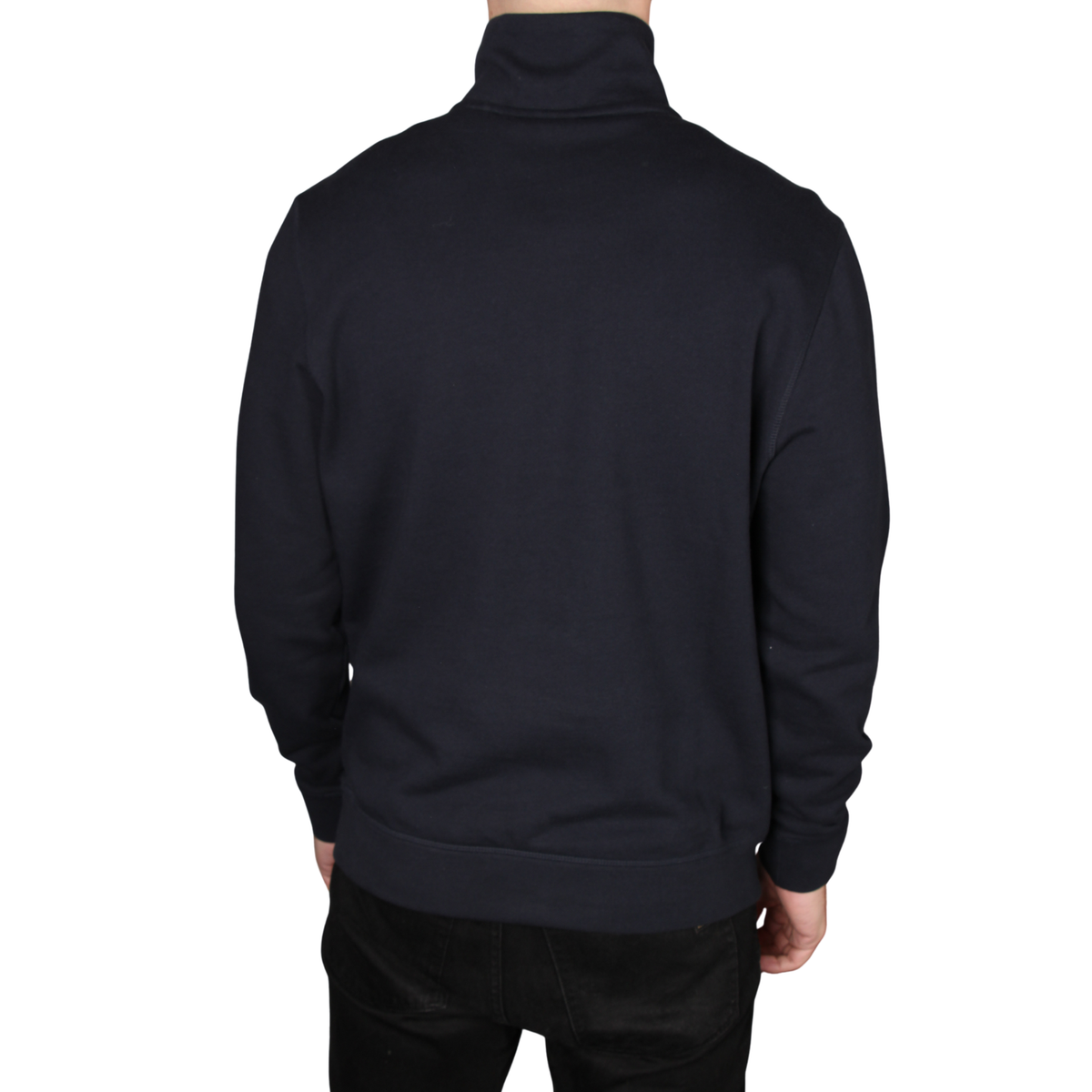 Mens BOSS Medium Blue Zetrust Half Zip Sweatshirt