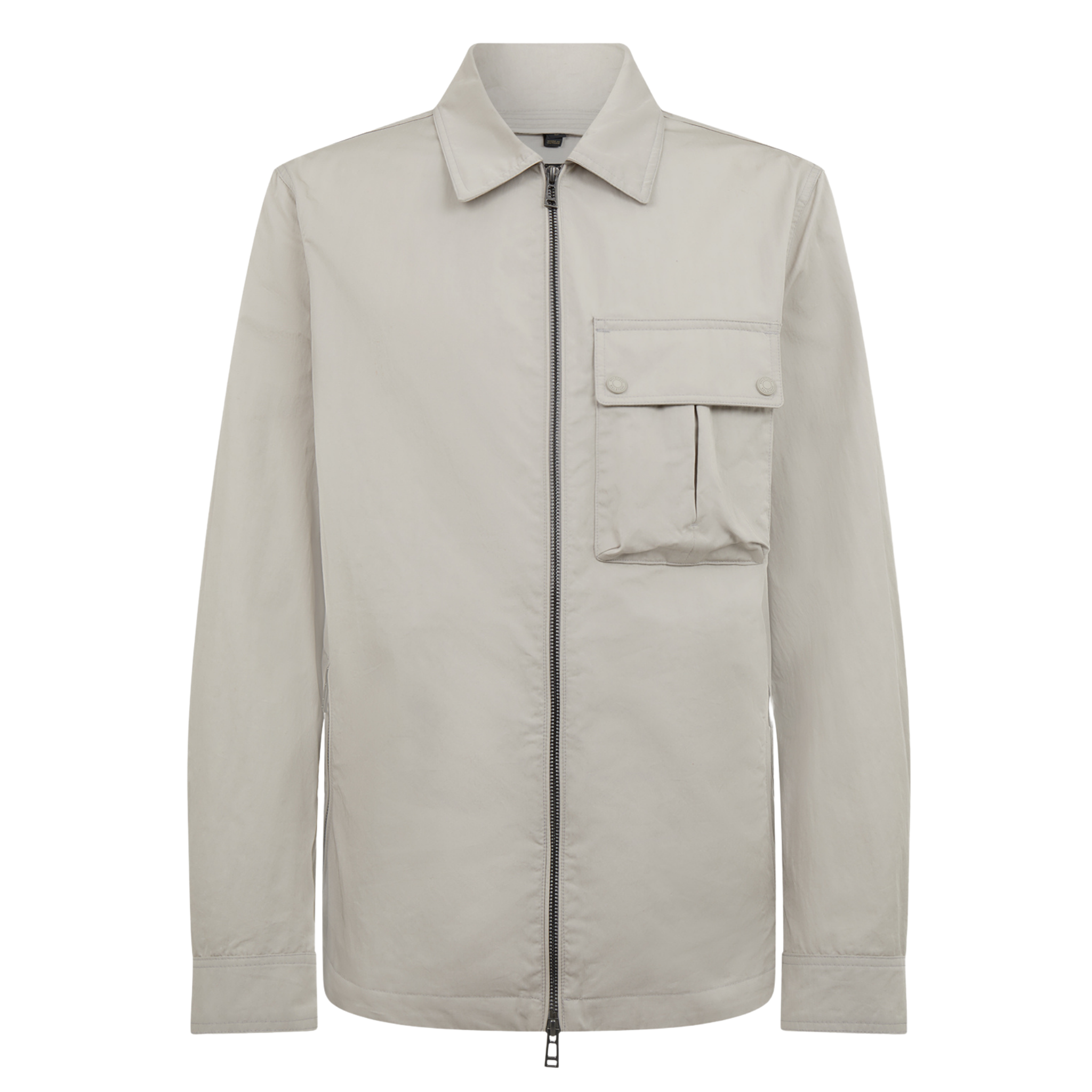 Mens Belstaff Cement Grey Drome Zip Overshirt