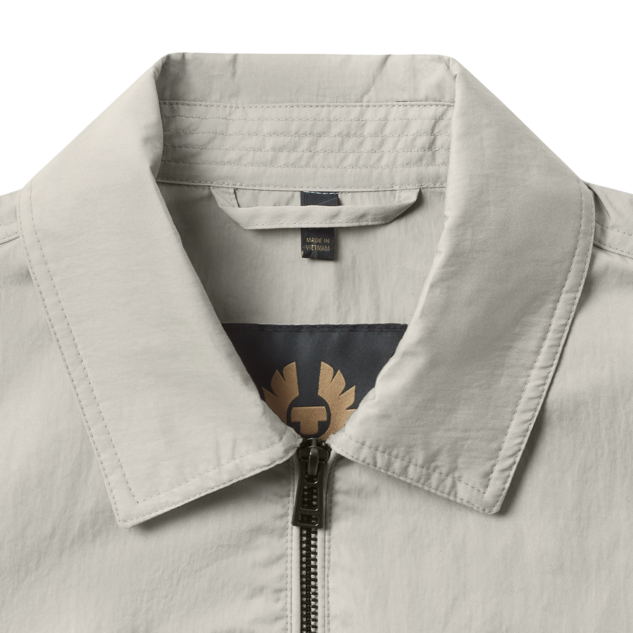 Mens Belstaff Cement Grey Drome Zip Overshirt