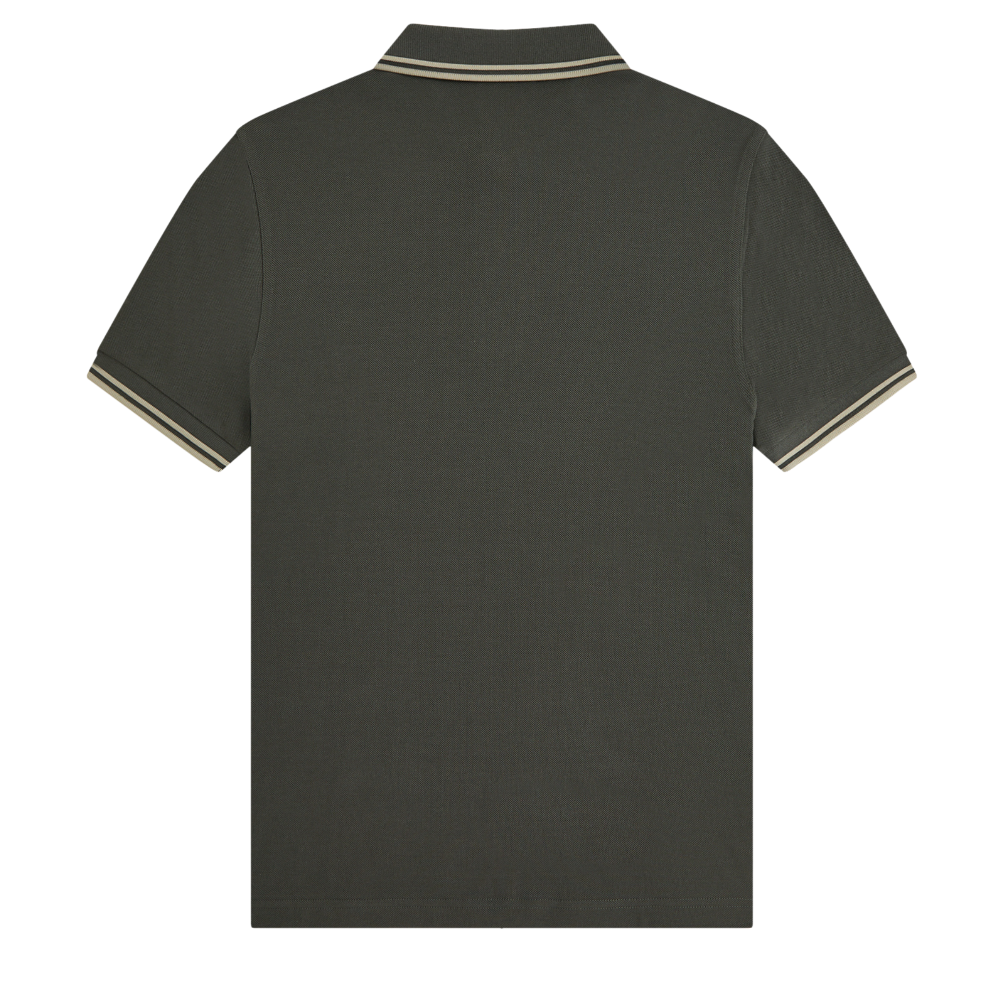 Mens Fred Perry Field Green/Oatmeal Twin Tipped S/s Polo