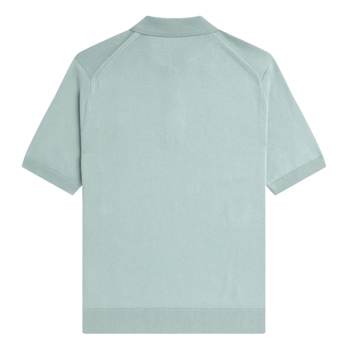 Mens Fred Perry Silver Blue Cotton Knitted S/s Polo