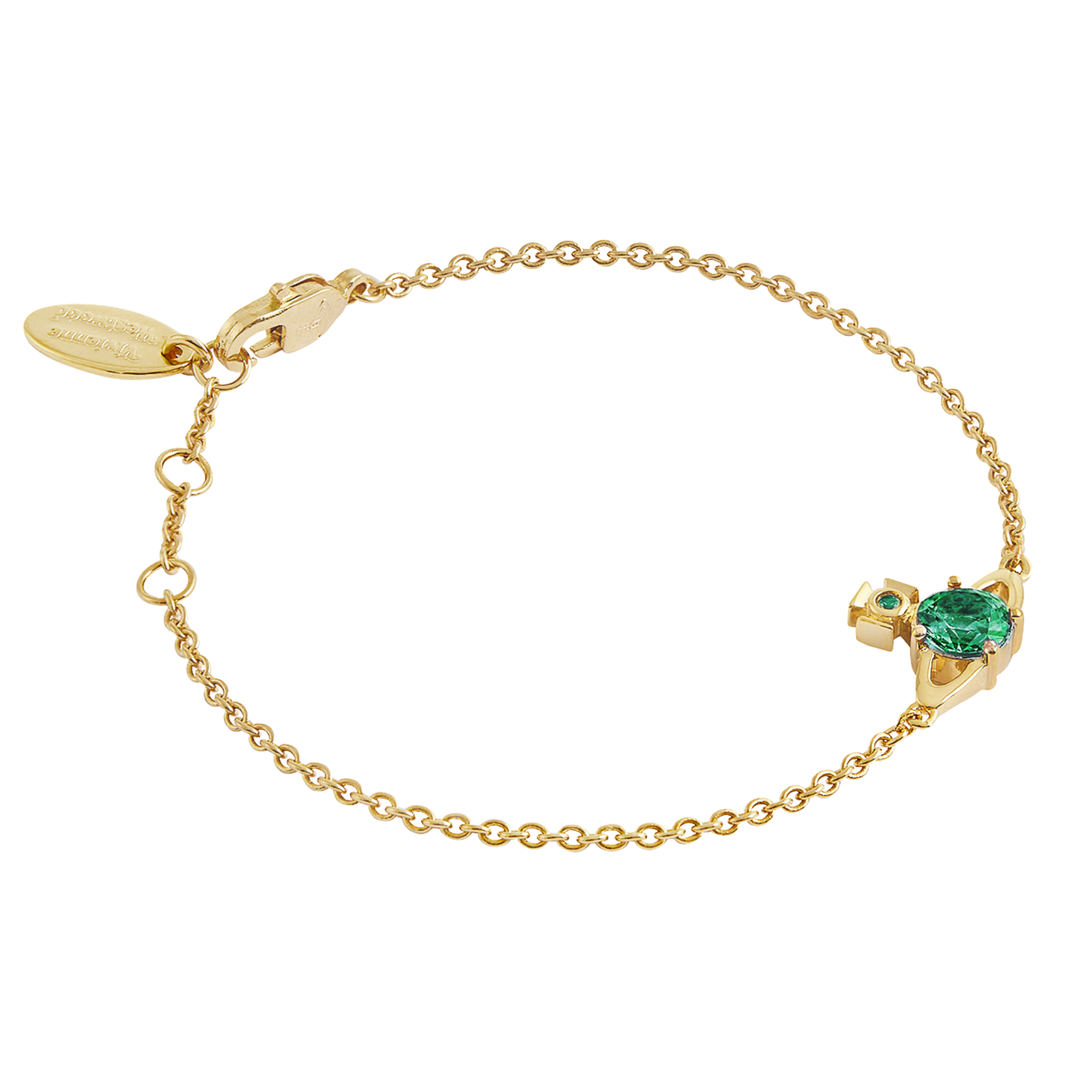 Vivienne Westwood Gold/Turquoise CZ Reina Small Bracelet