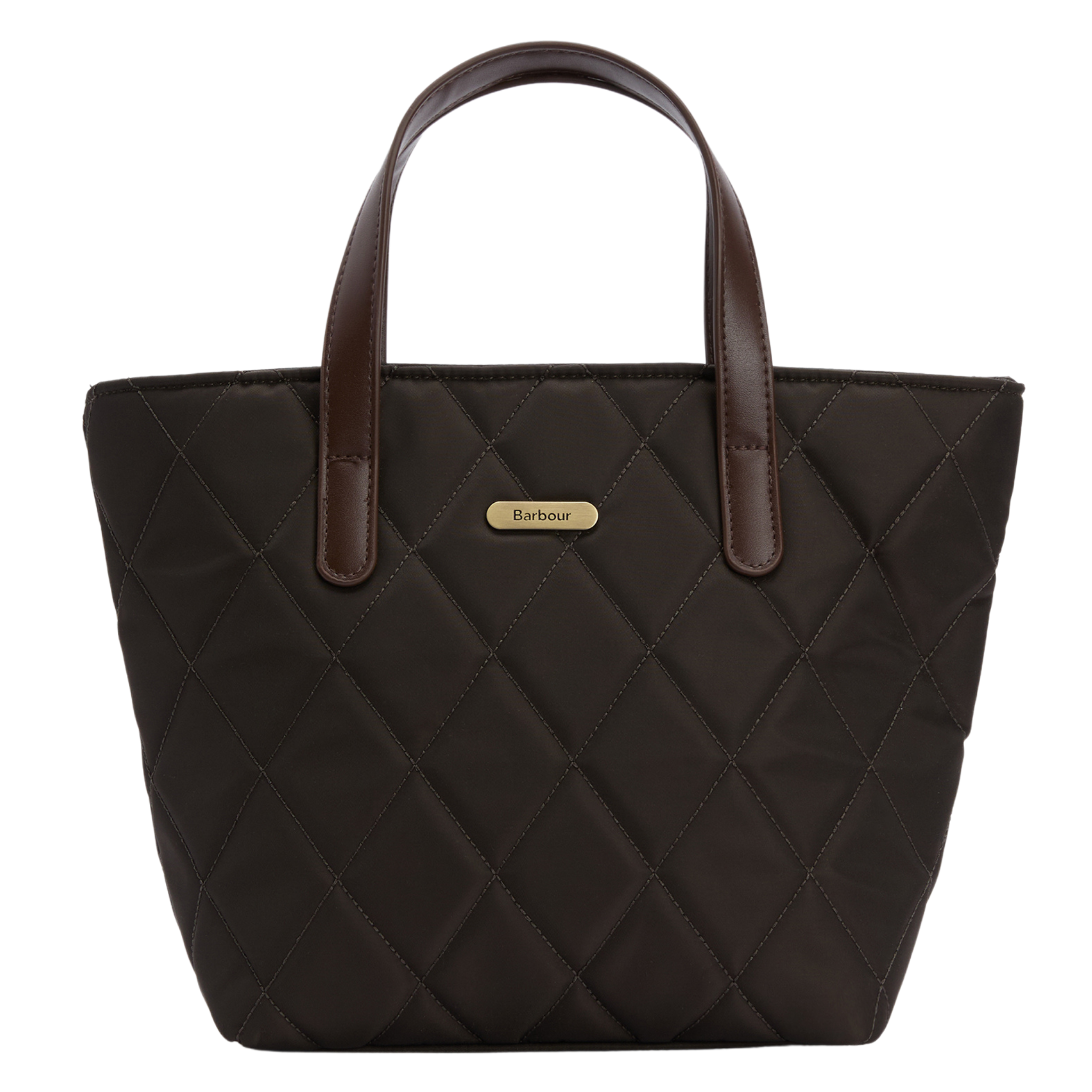 Womens Barbour Olive Quilted Mini Tote Bag