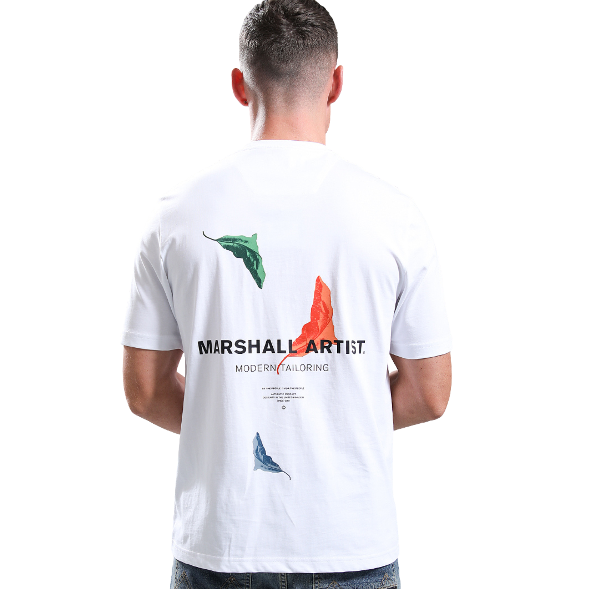 Mens Marshall Artist White Aspen Back Print S/s T Shirt