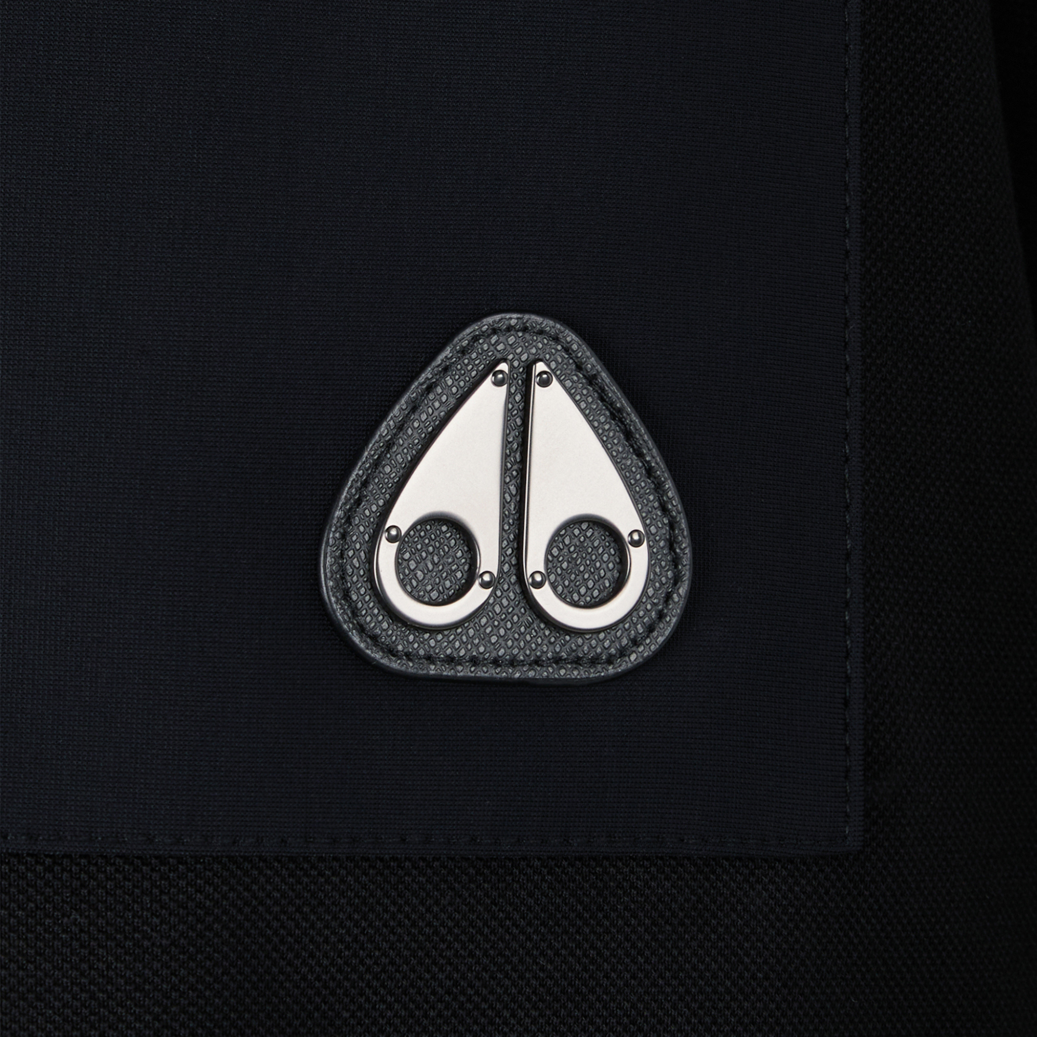 Mens Moose Knuckles Black Dalon L/s Polo Shirt