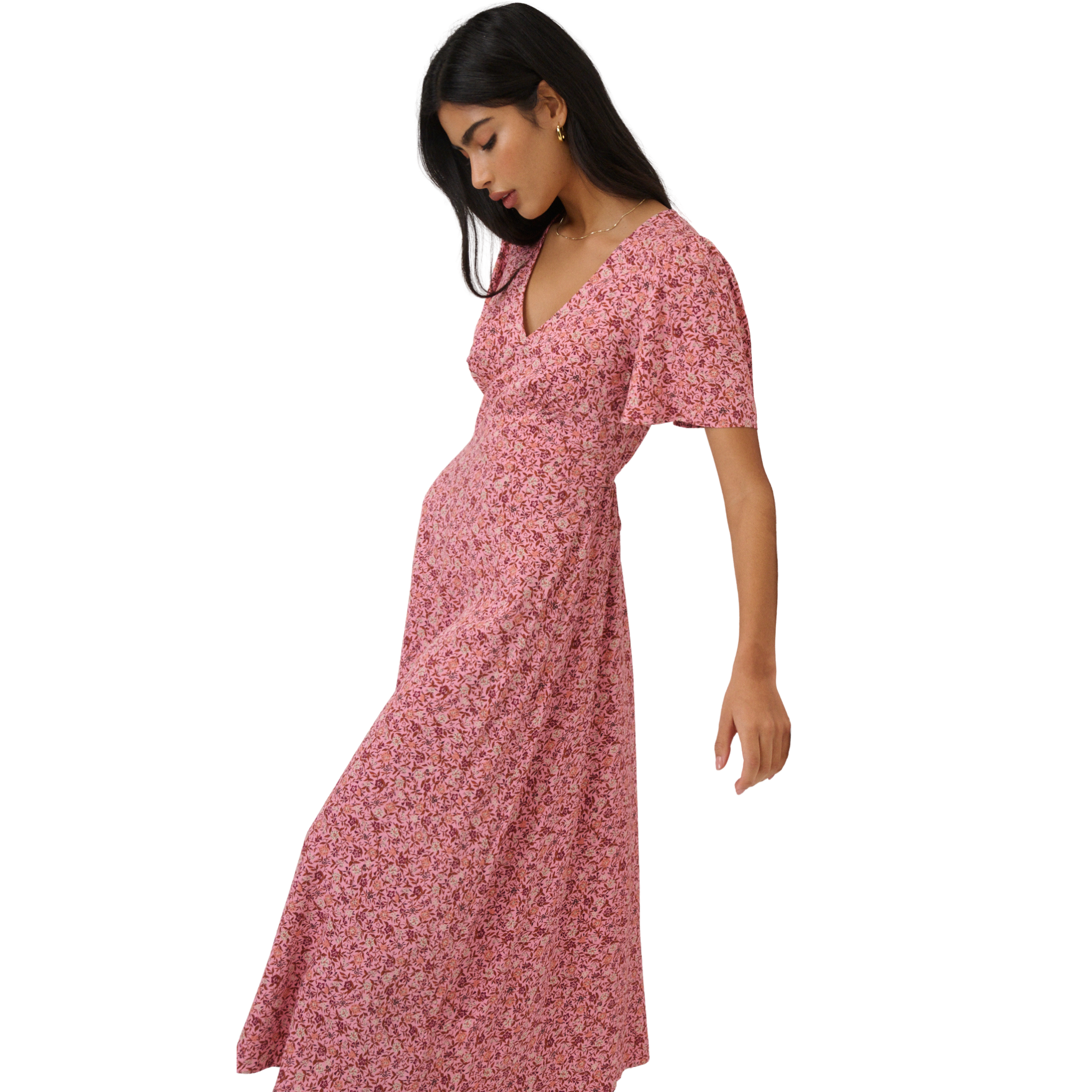 Womens Nobody's Child Pink Atlas Midi Dress