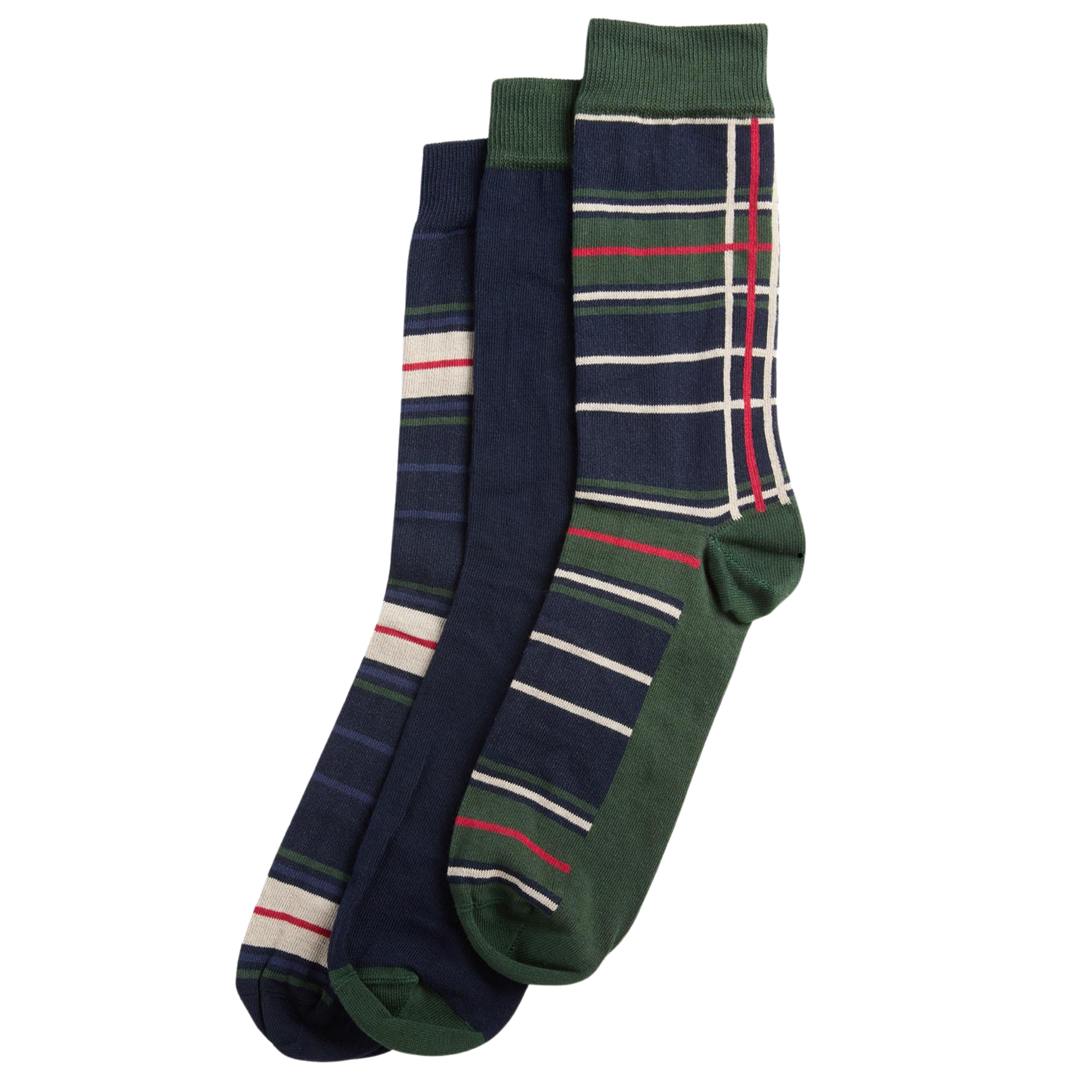 Mens Barbour Classic Tartan 3PK Socks Gift Box