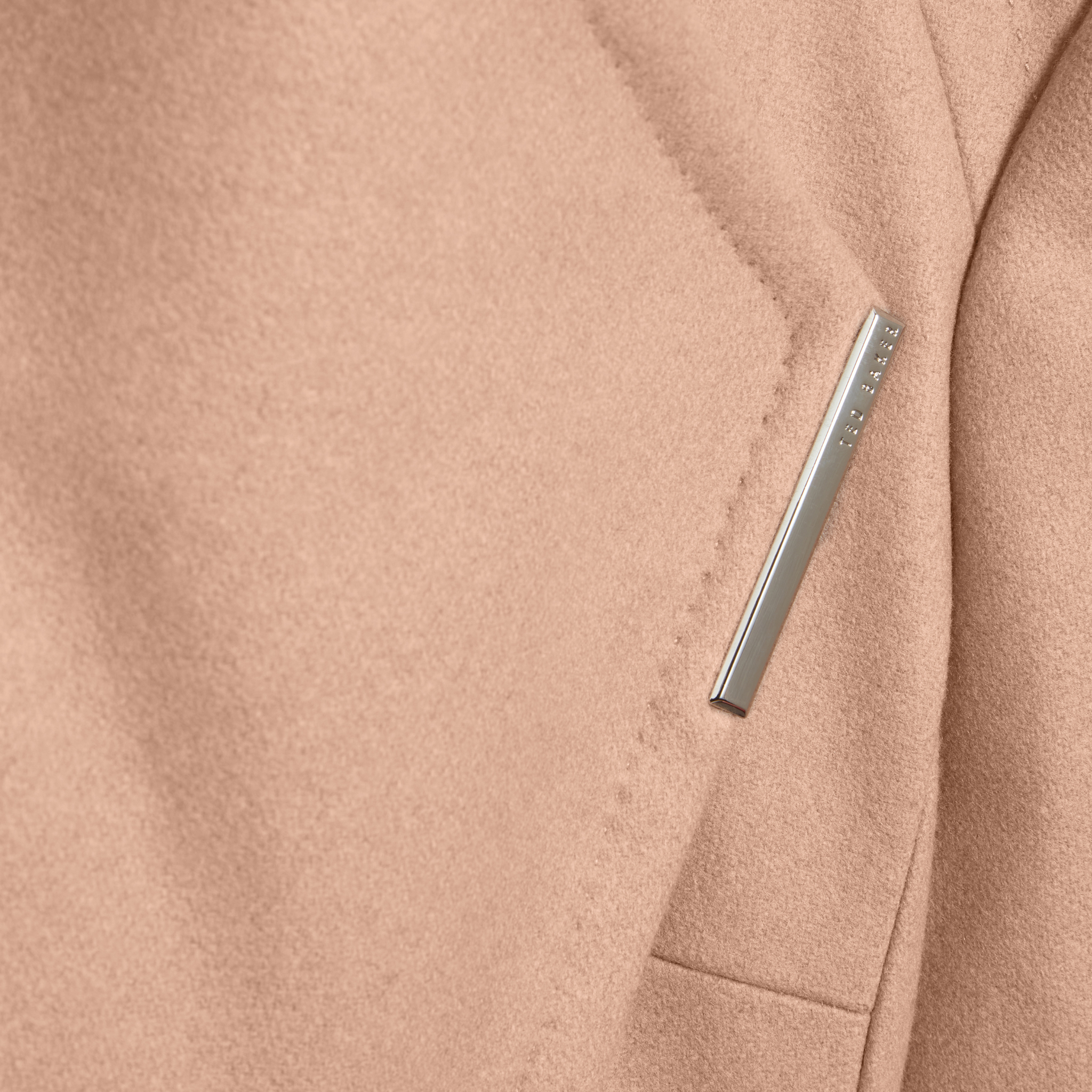 Womens Ted Baker Camel Rose Mid Length Belted Wool Wrap Coat