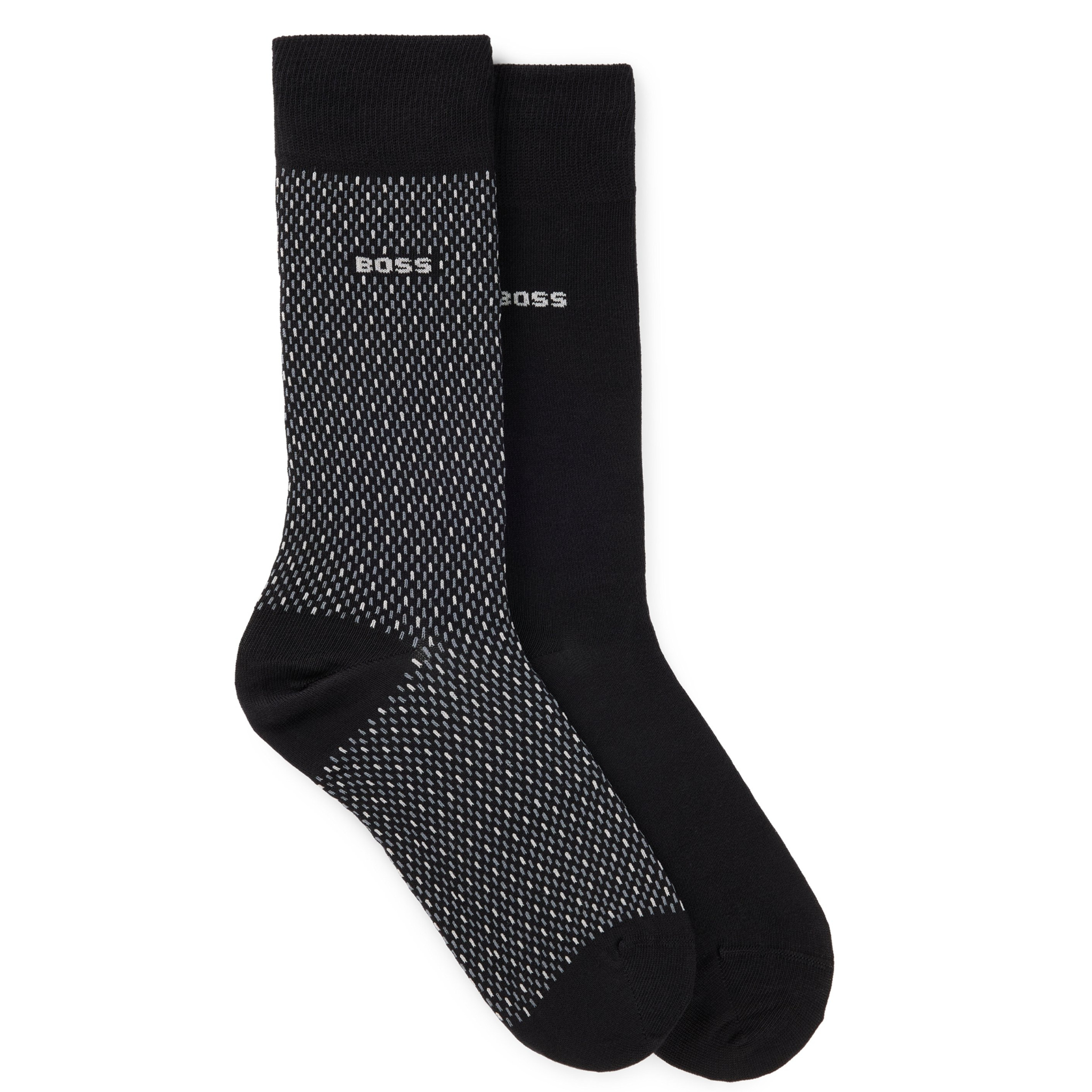Mens BOSS Black 2PK RS Minipattern CC Socks