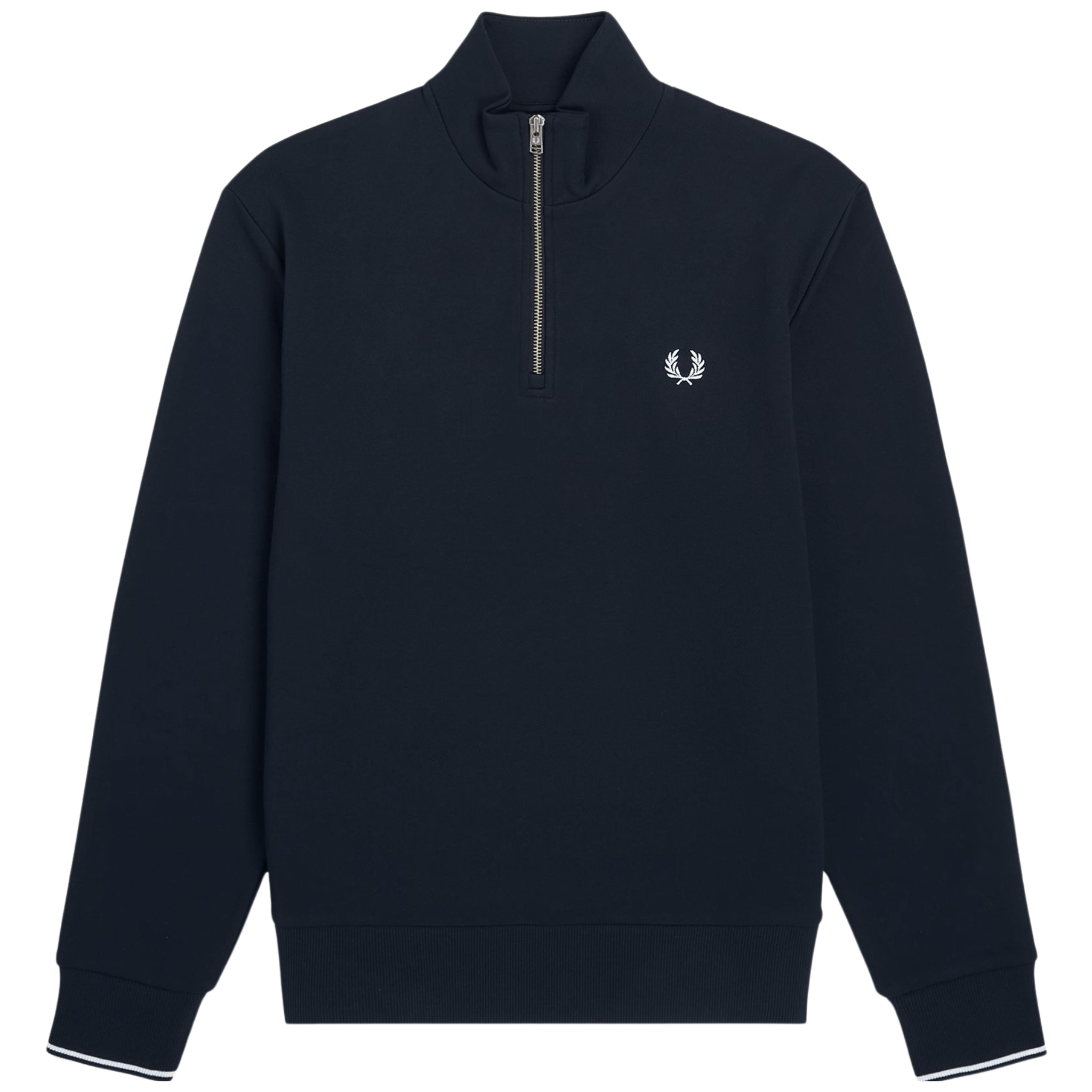 Mens Fred Perry Navy Half Zip Sweatshirt
