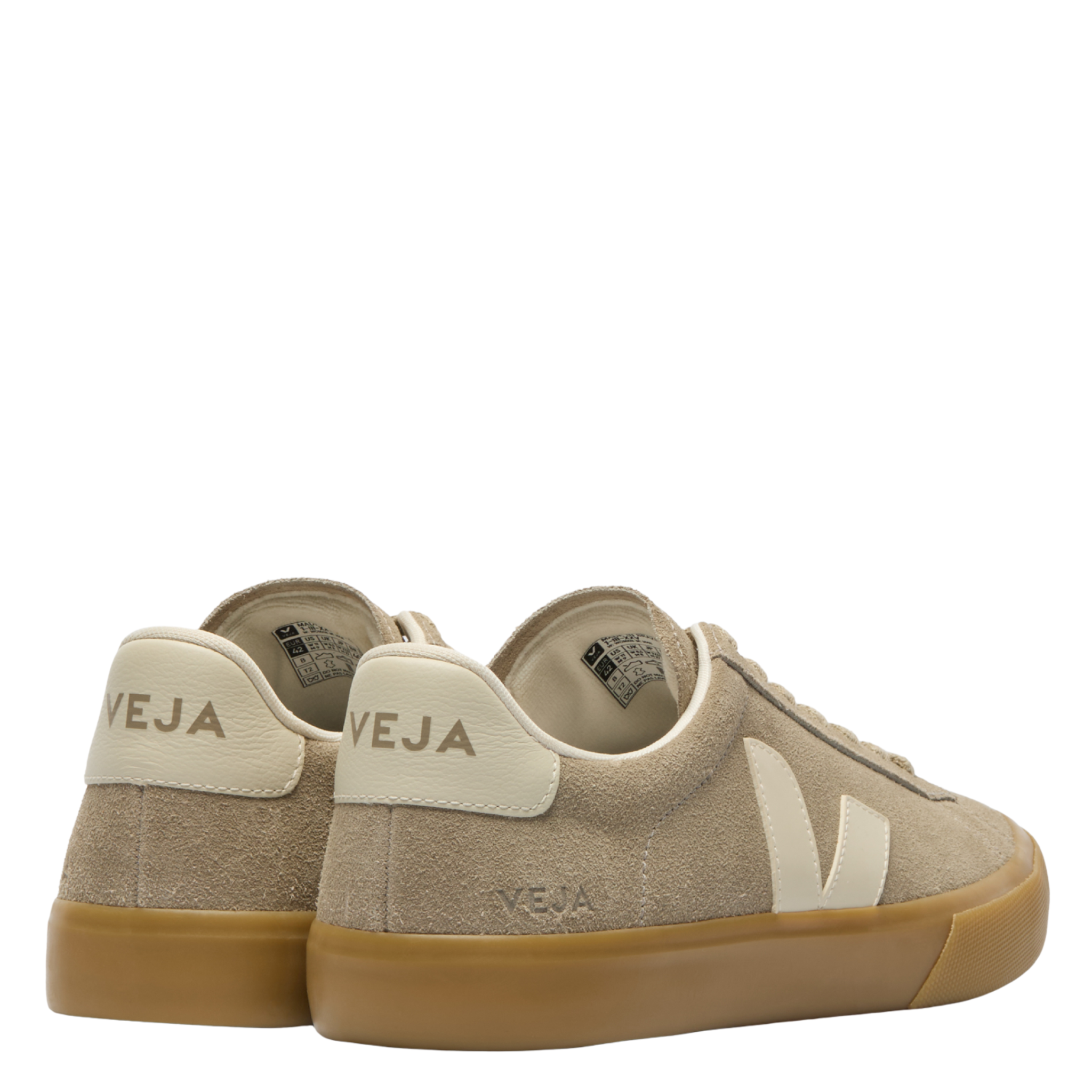 Mens VEJA Taupe Pierre Natural Campo Suede Trainers