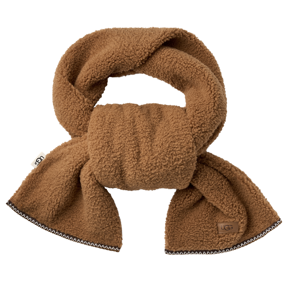 Womens UGG Light Chestnut UGGBraid Scarf