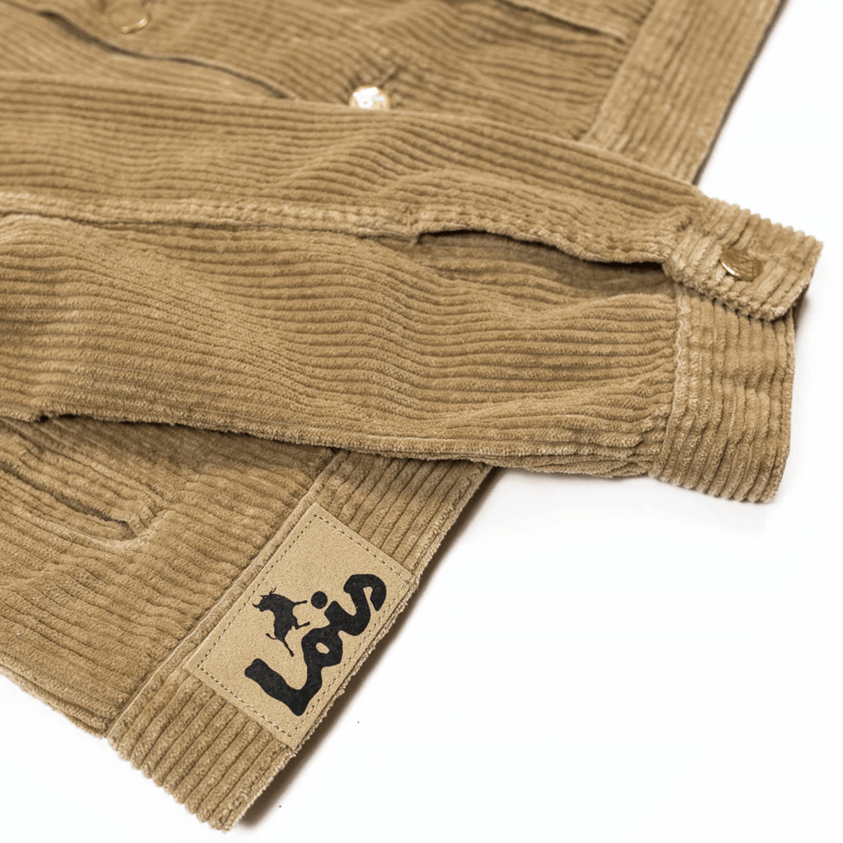 Mens Lois Dark Sand Tejana Jumbo Cord Trucker Jacket