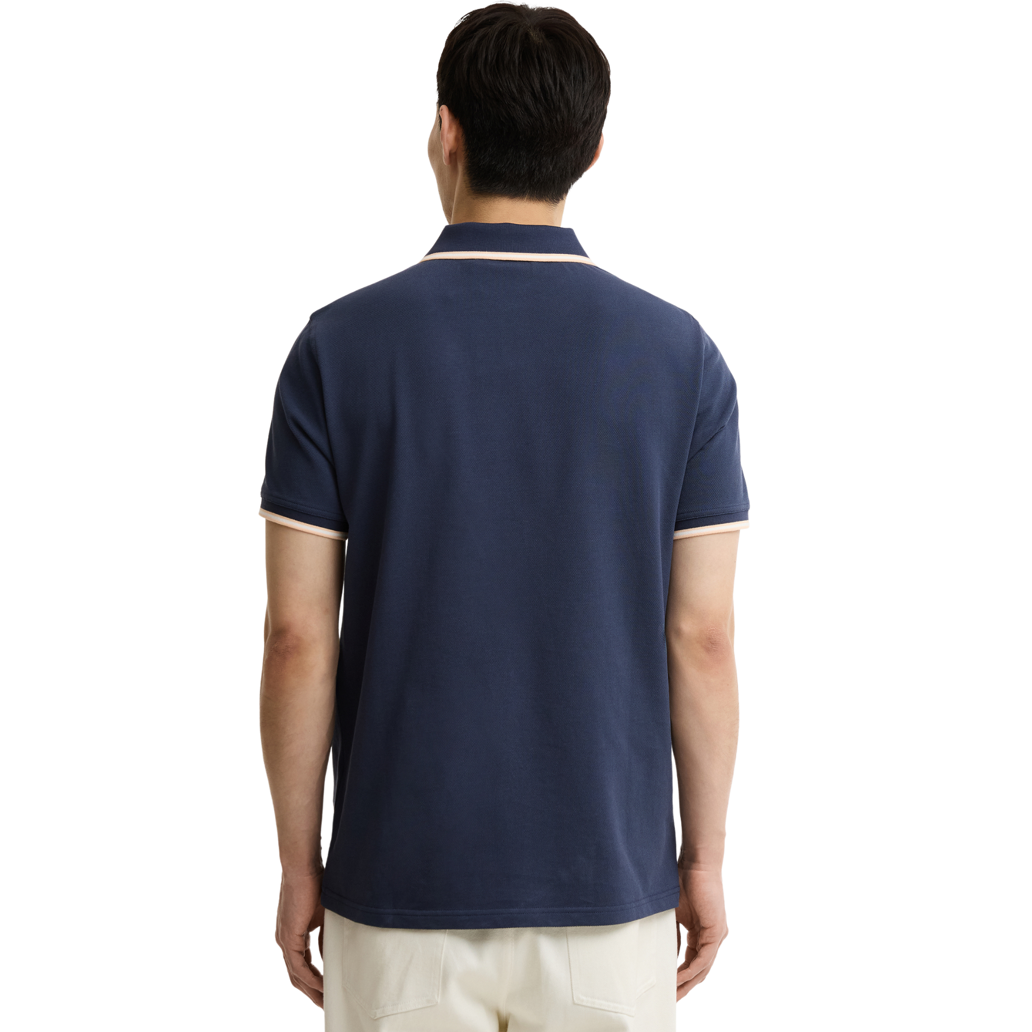 Mens Barbour International Oxford Navy Evan Tipped S/s Polo Shirt