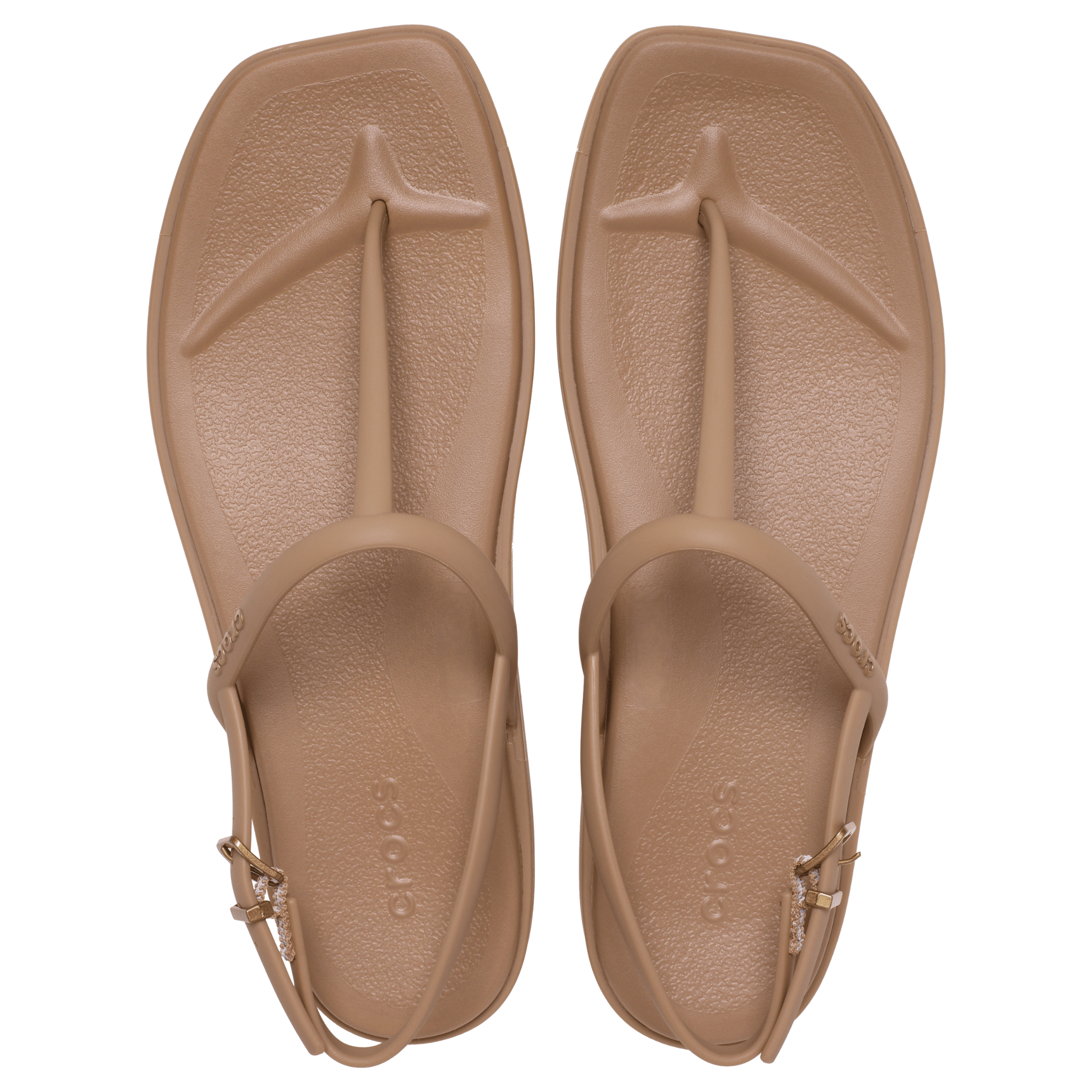 Womens Crocs Milk Chocolate Miami Thong Flip Sandals