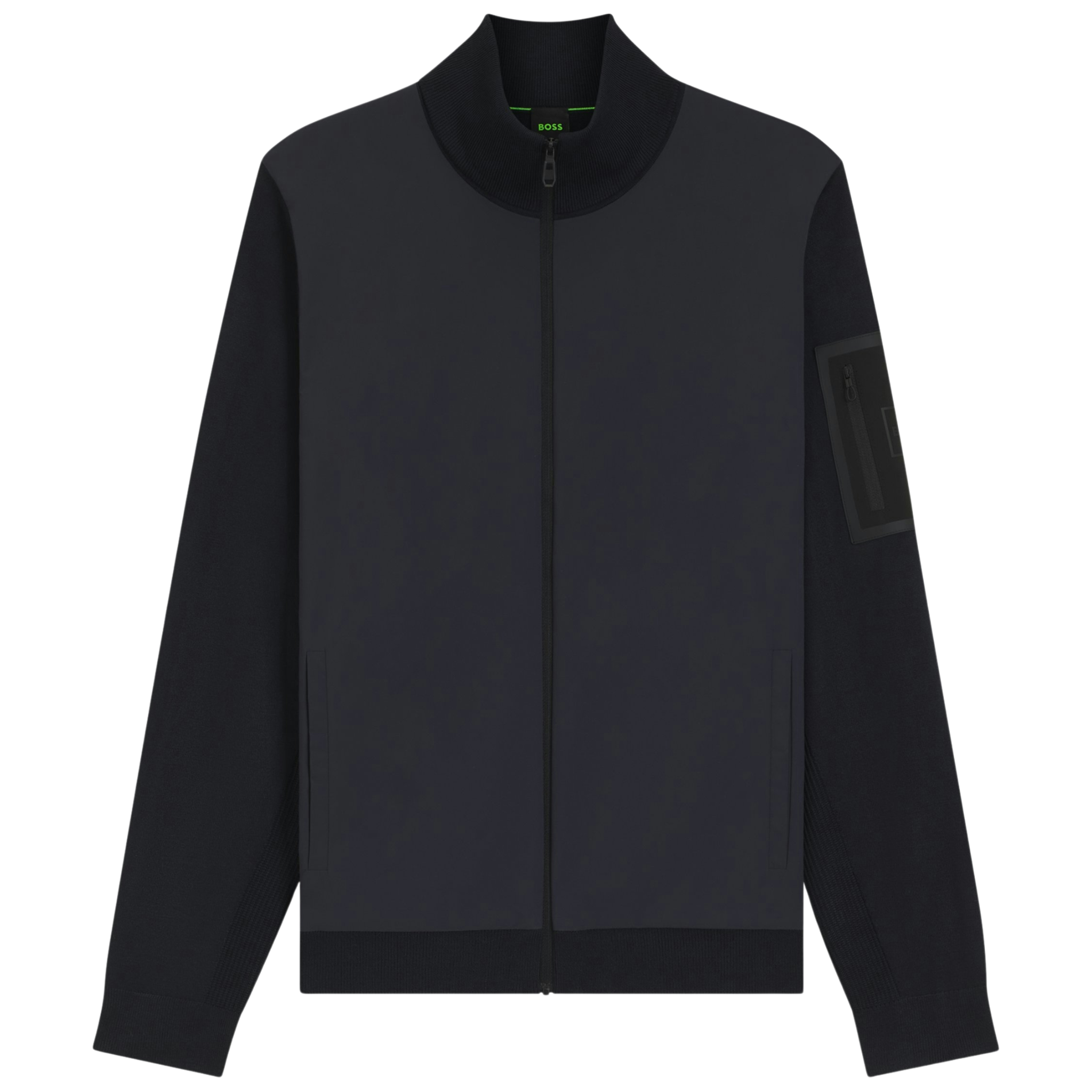 Mens BOSS Dark Blue KN_Momentum-X HY Zip Cardigan