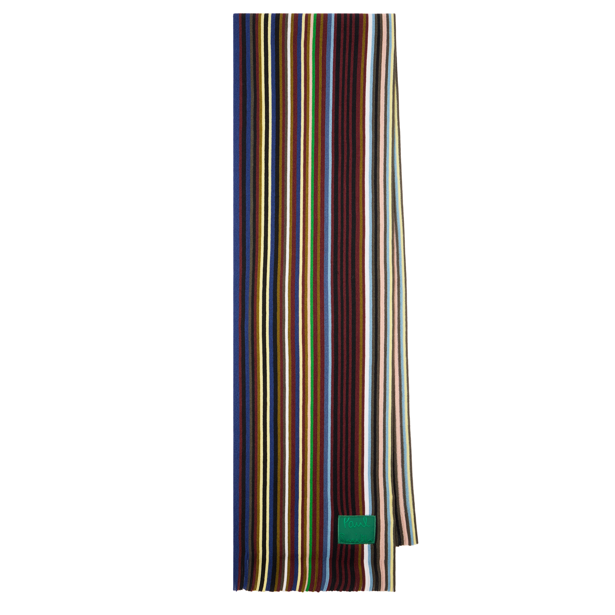 Mens Paul Smith Dark Blue Multi Iver Stripe Scarf