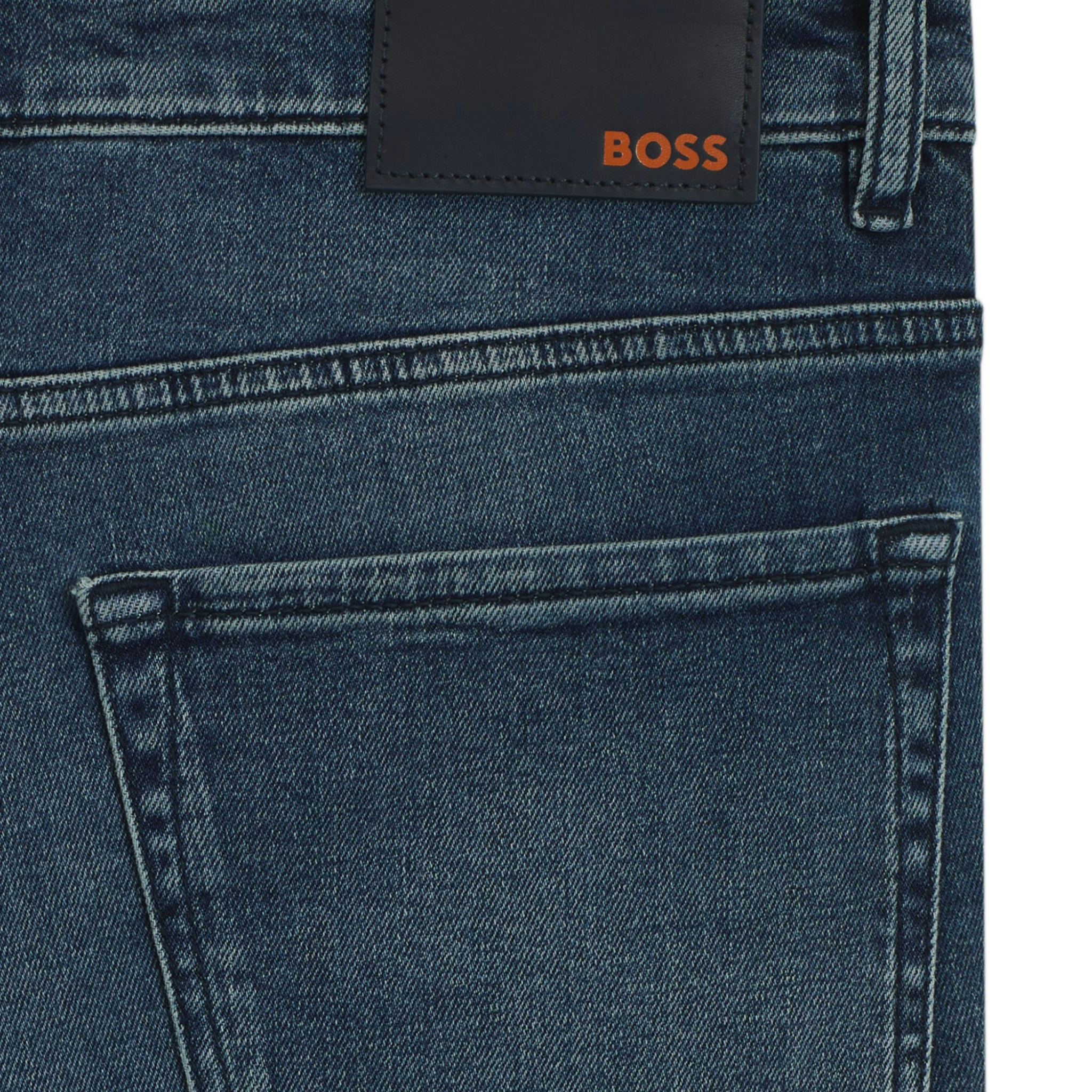 Mens BOSS Medium Blue Re.Maine Regular Fit Jeans