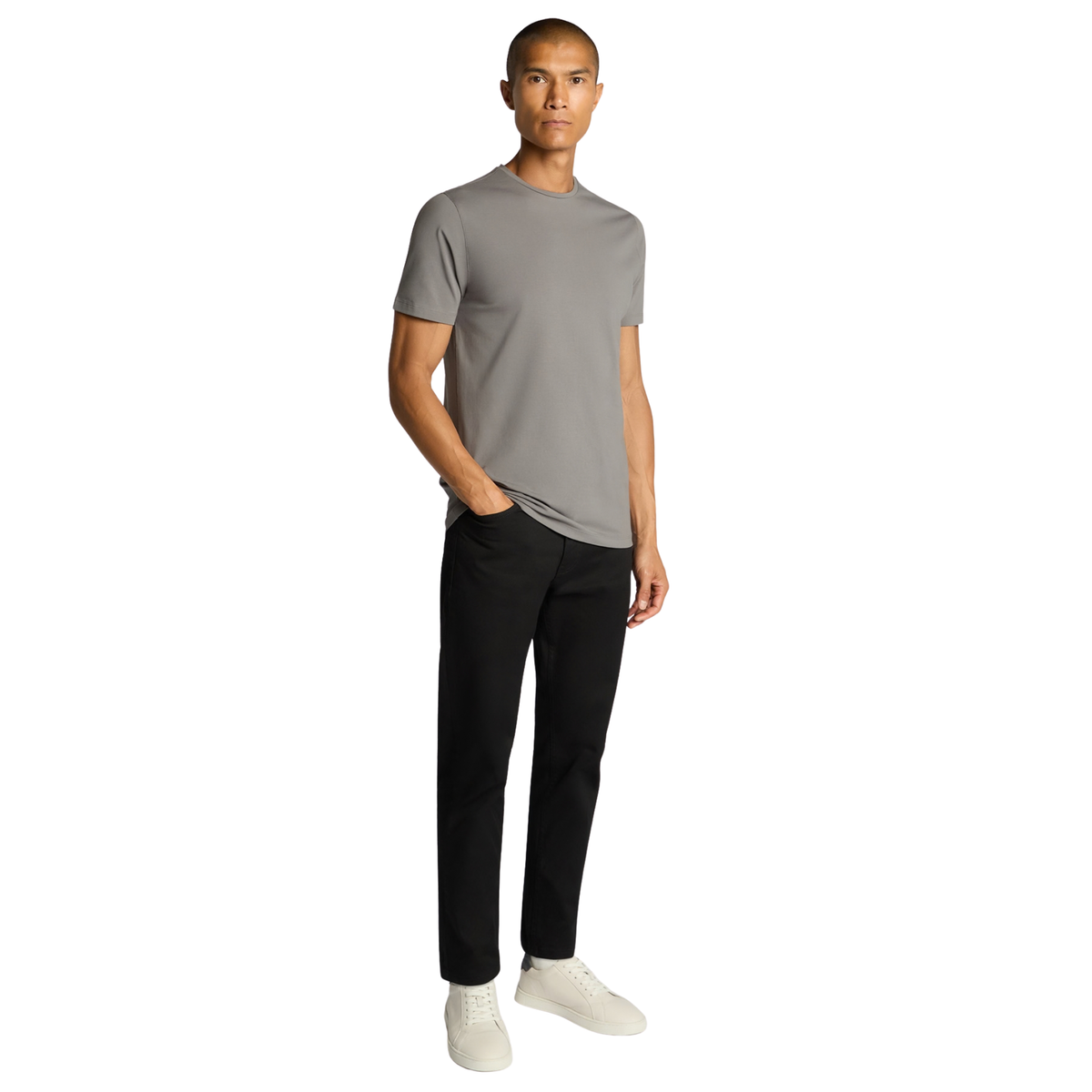 Mens Remus Uomo Grey Cotton Stretch S/s T Shirt