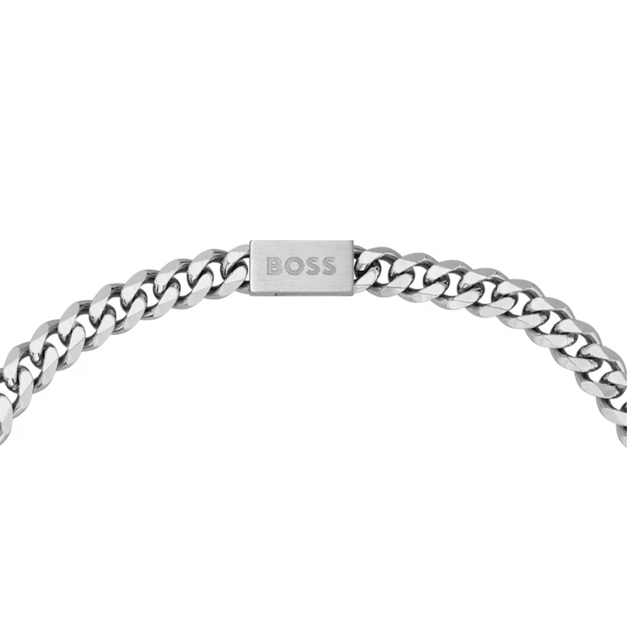 Mens BOSS Silver Chain Link Necklace