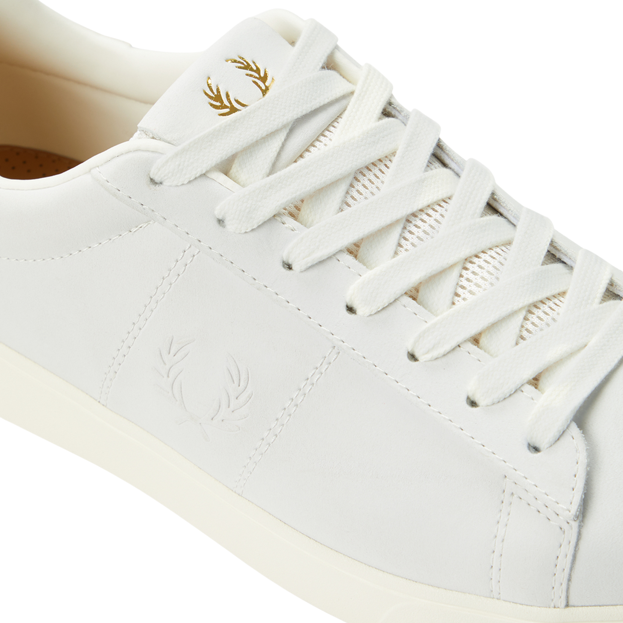 Mens Fred Perry Snow White Spencer Nubuck Trainers