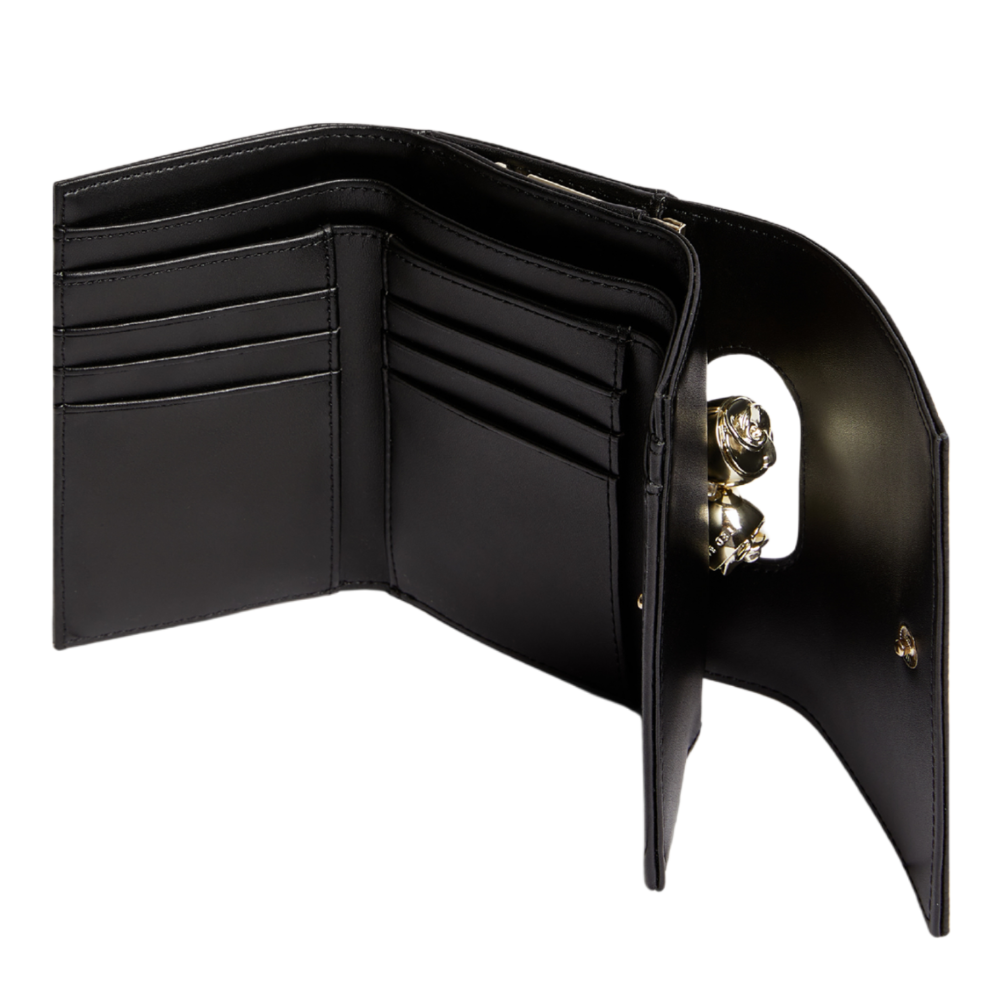 Womens Ted Baker Black Roosa Rose Detail Small Bobble Purse