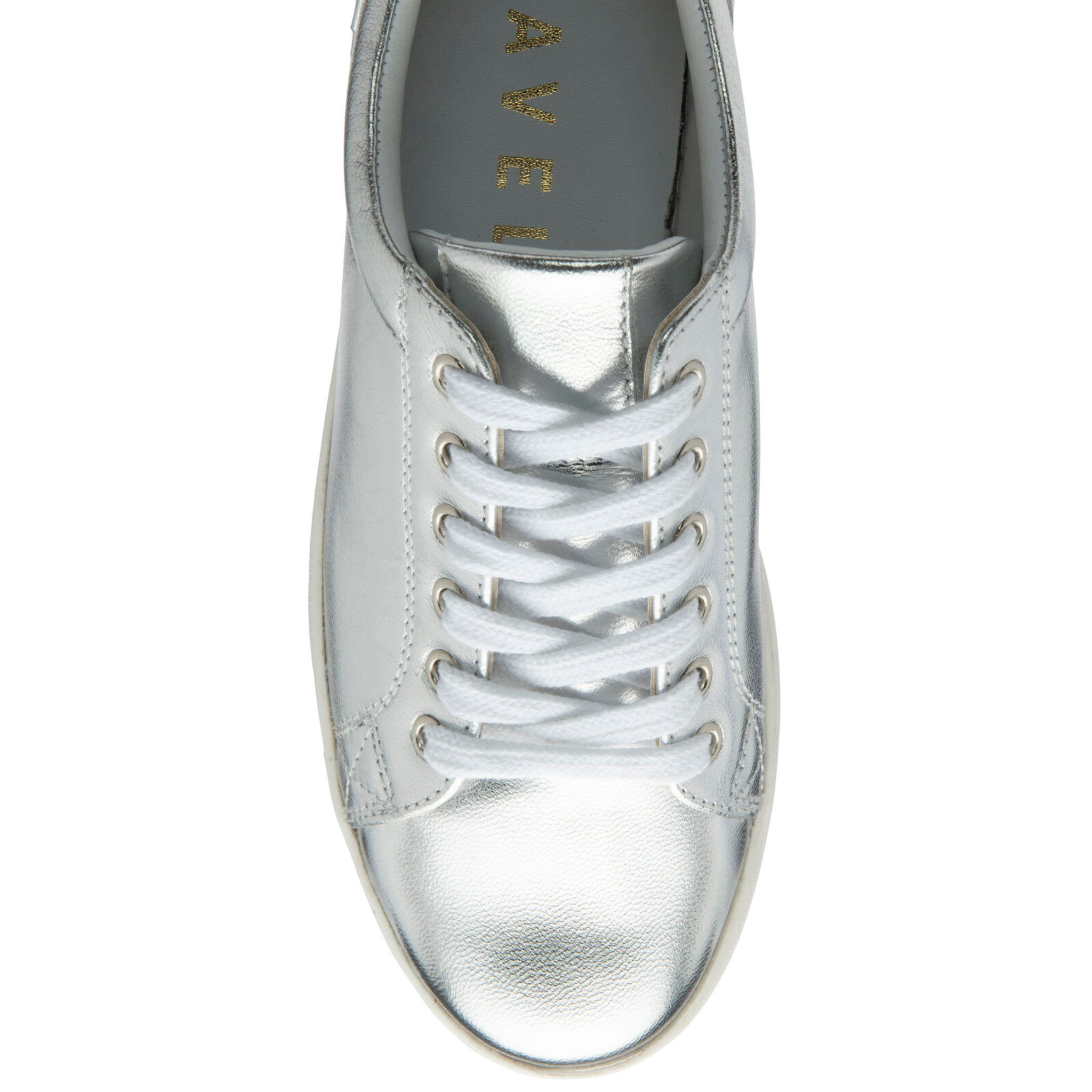 Womens Ravel Silver Leather Solon Trainers