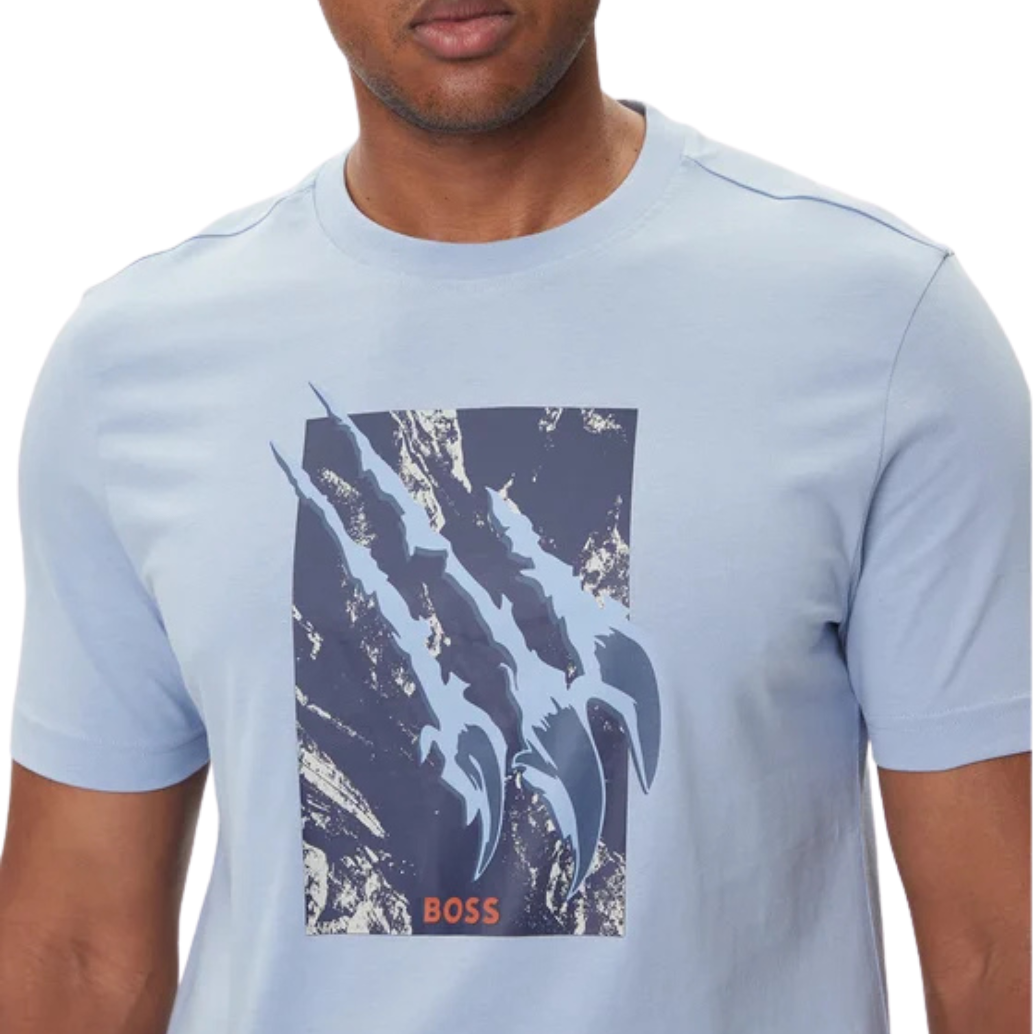 Mens BOSS Blue Te_Animali S/s T Shirt