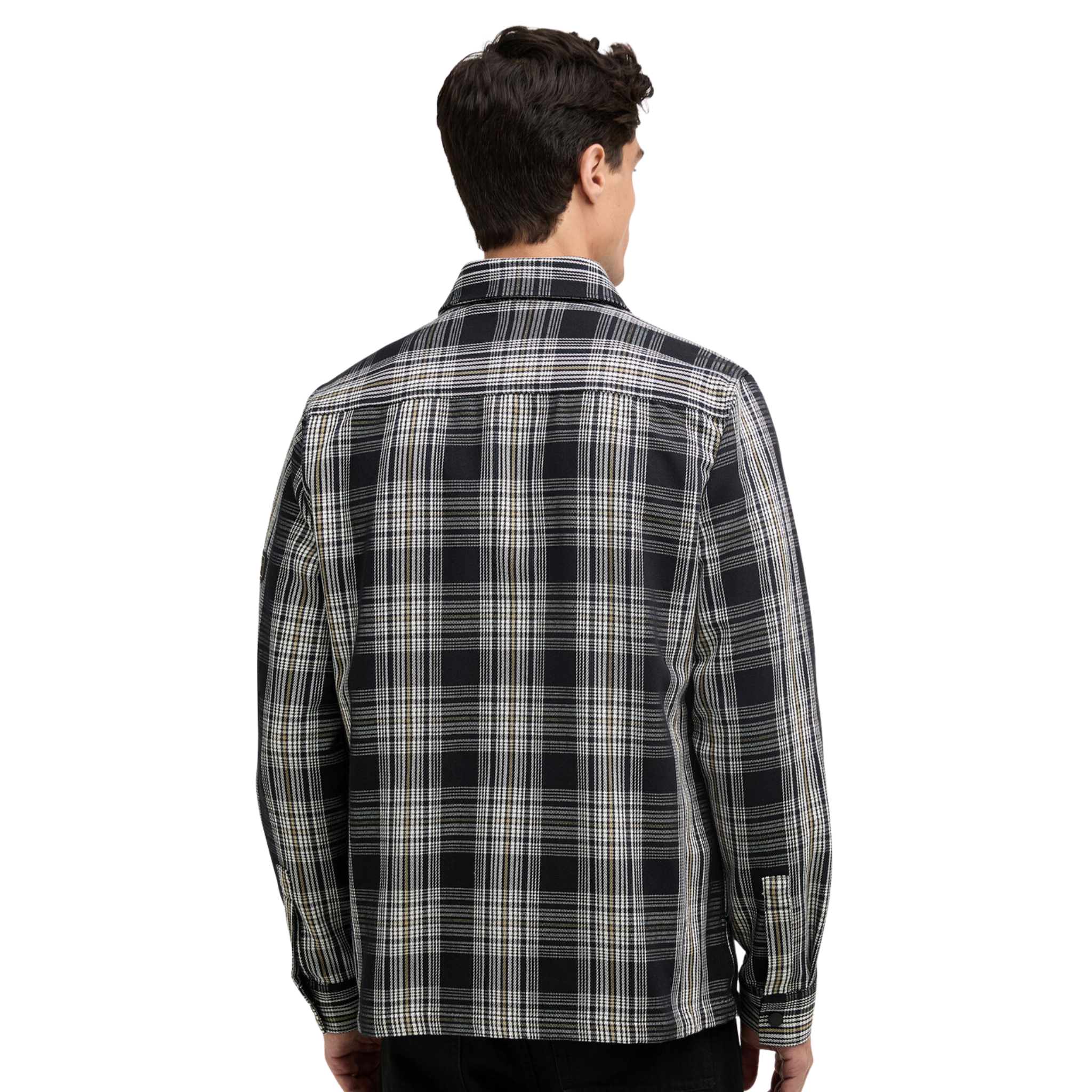 Mens Barbour International Black Seafield Check Overshirt